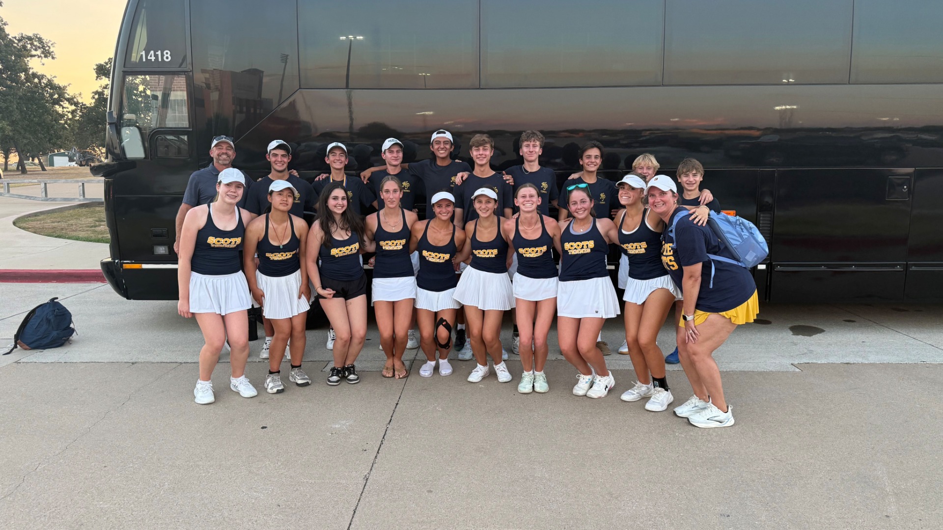 Slide 0 - Scots Varsity Team Tennis Wins District Match vs Birdville