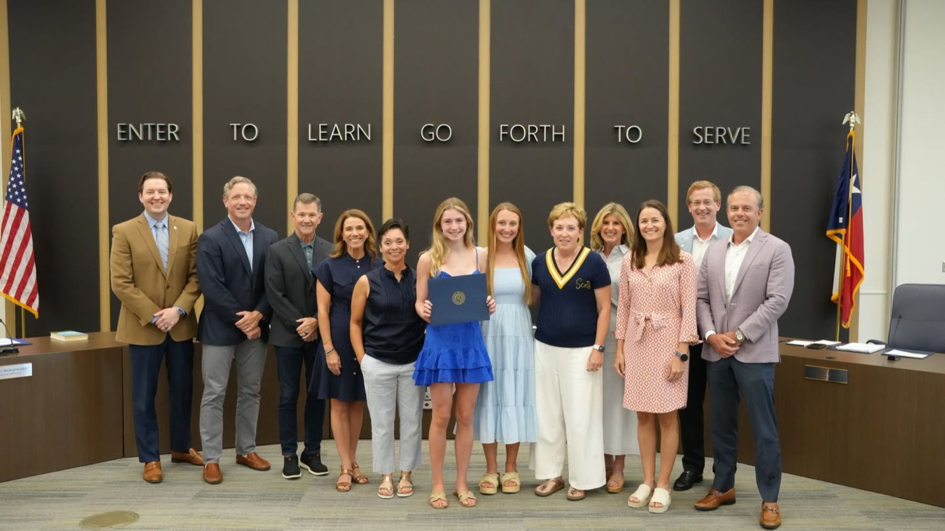 Slide 0 - Adelaide Wortman Recognized by the HPISD School Board for Winning State in the 800 M Run at the UIL Class 5A Track & Field Championships