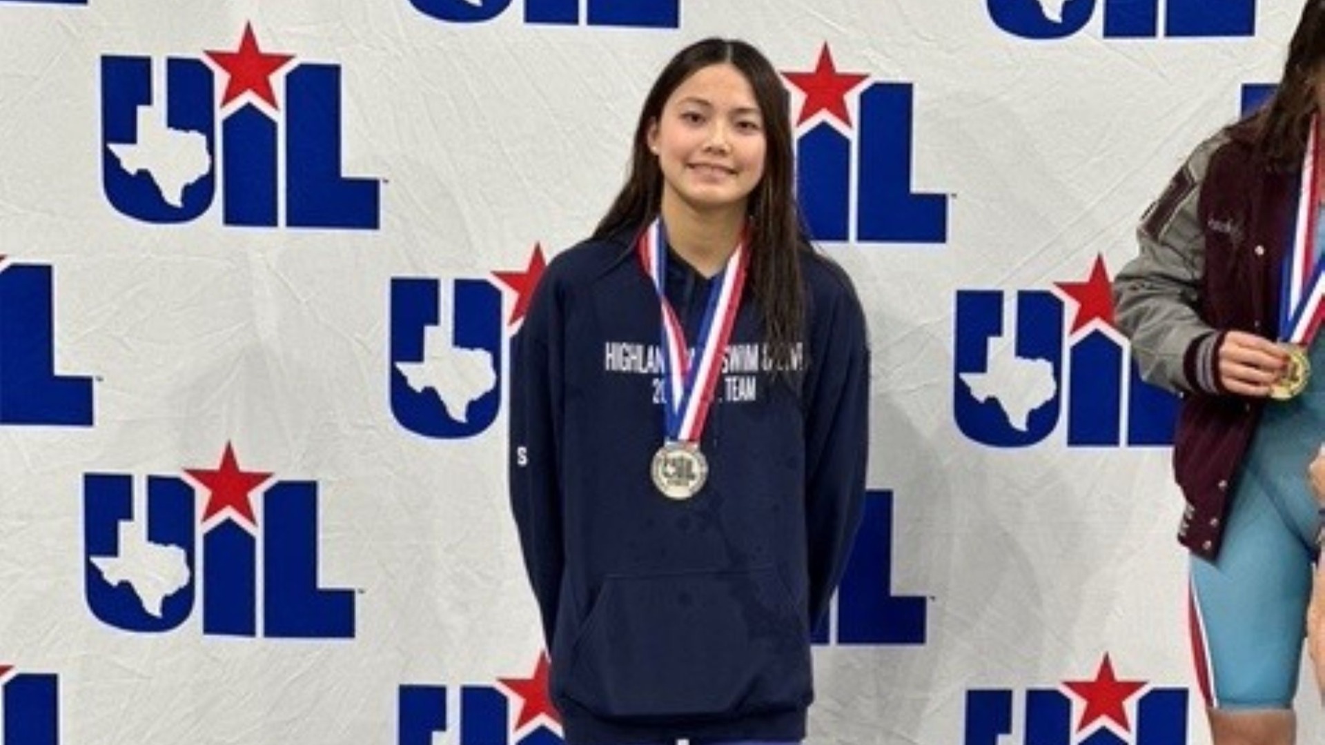 Slide 2 - Freshman Jadyn Sun Places 3rd at the UIL Class 5A Swimming Championships in the 500 M Freestyle