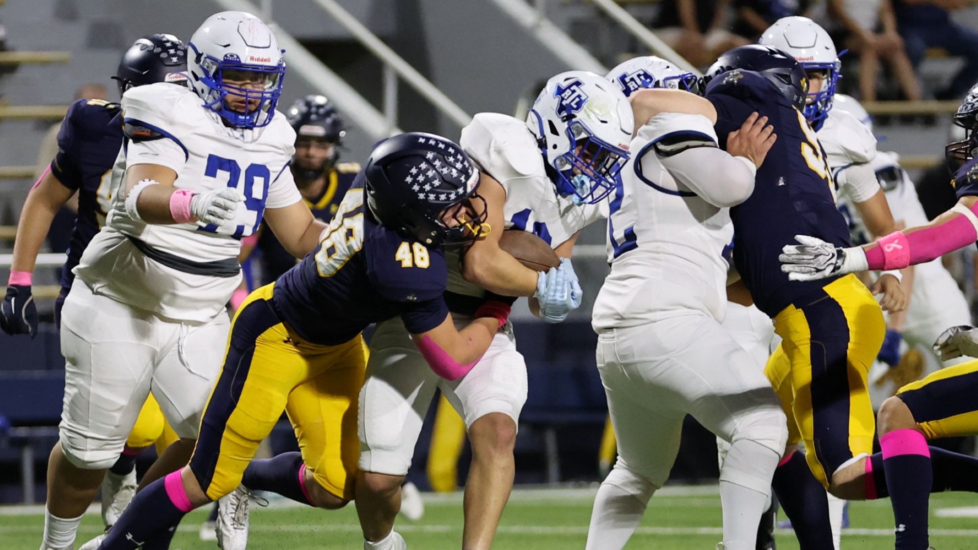 Slide 0 - Scots Varsity Football Team Wins District 6-5A Game vs RL Turner