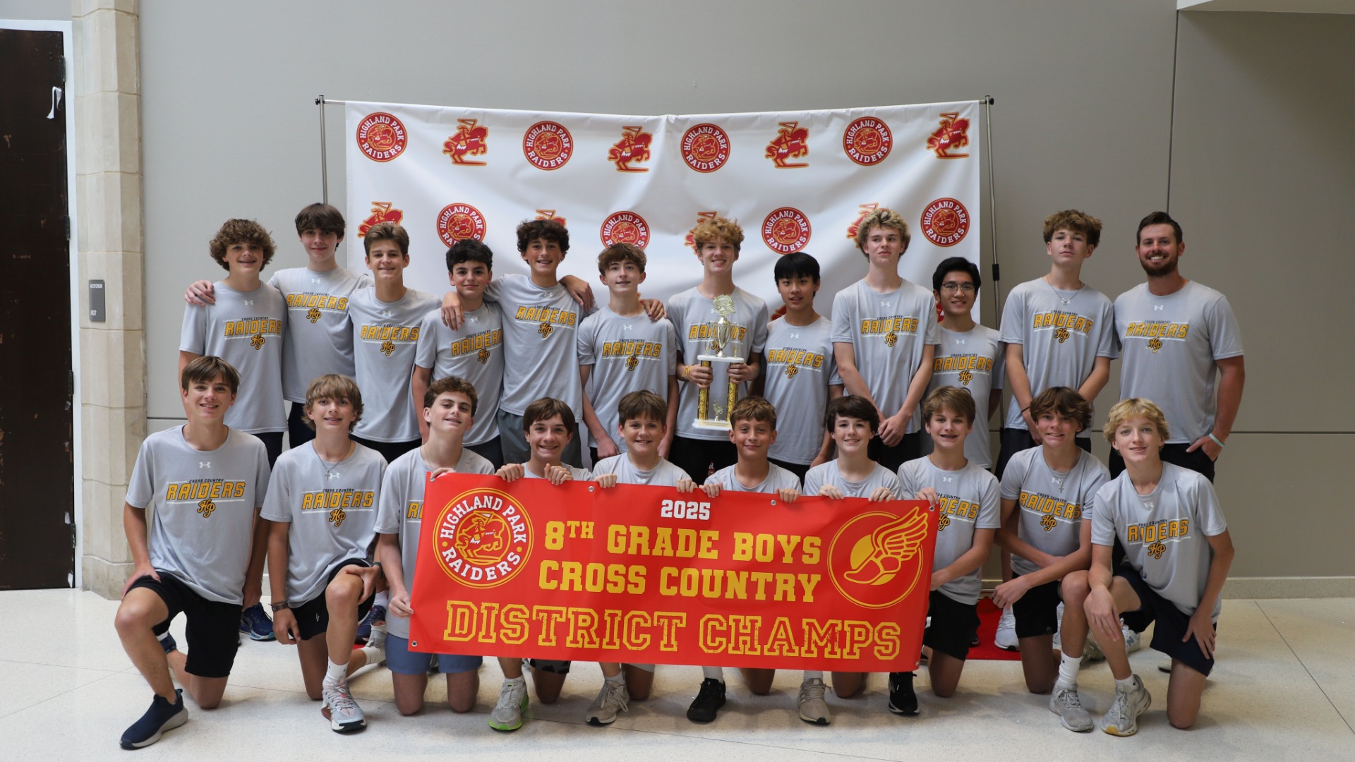 Slide 3 - Raiders 8th Grade Cross Country Team - District Champions - Congratulations!