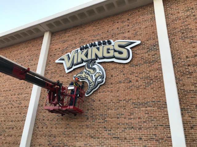 New Athletic Dept. Sign Installed
