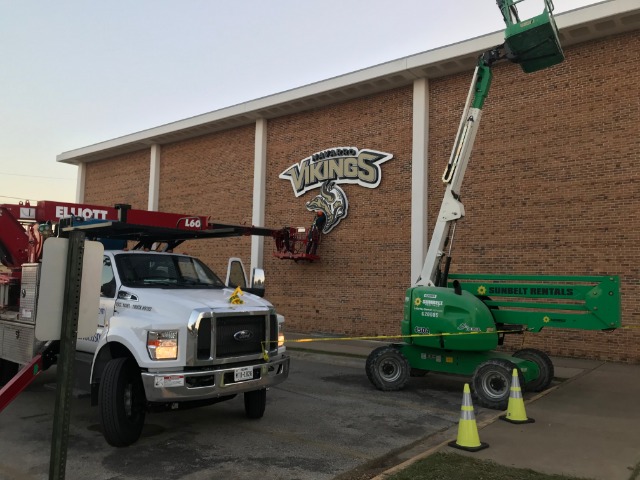 New Athletic Dept. Sign Installed