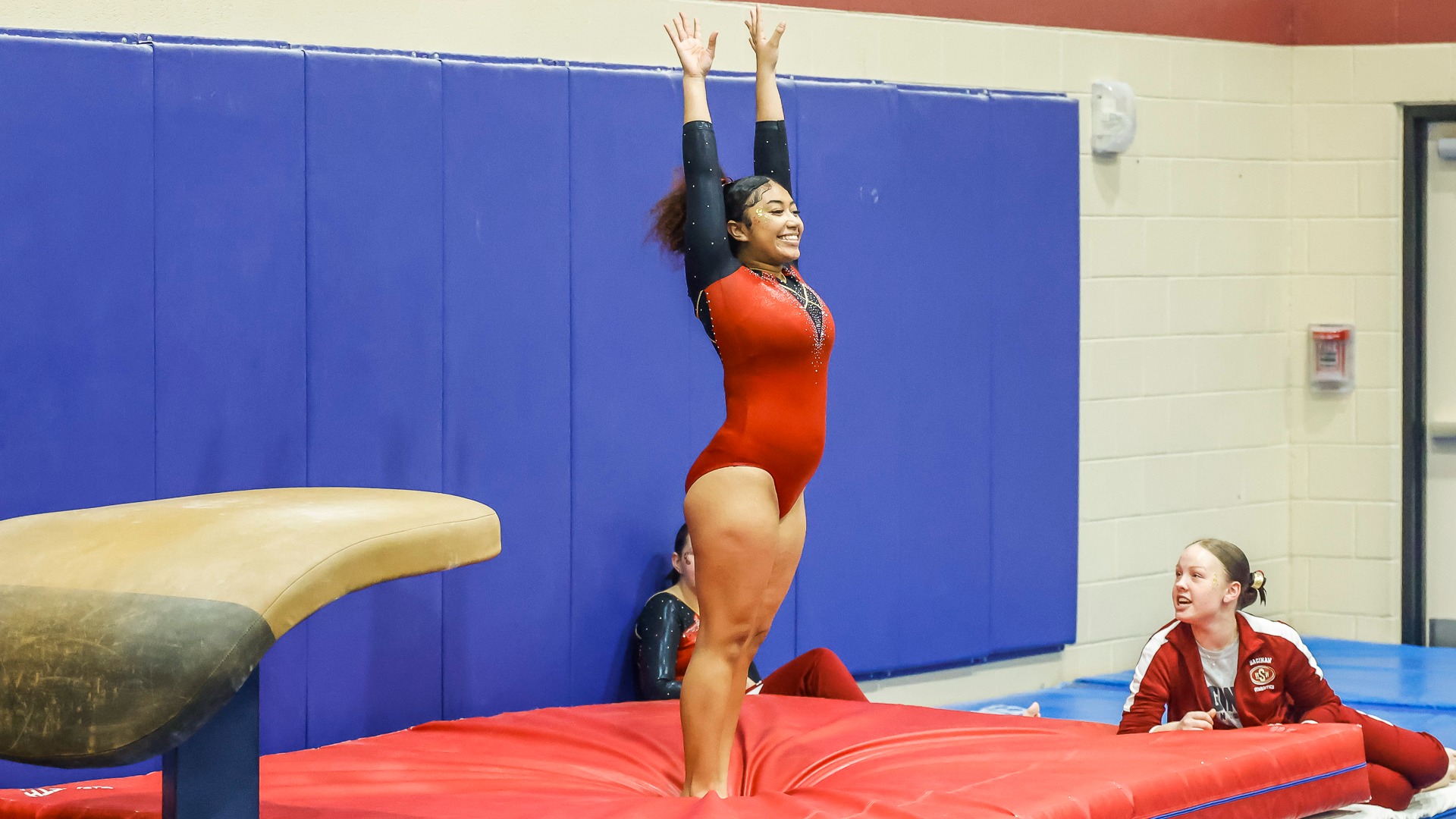 Slide 0 - LADY ROUGH RIDERS STICK THE LANDING IN FIRST MEET OF THE SEASON