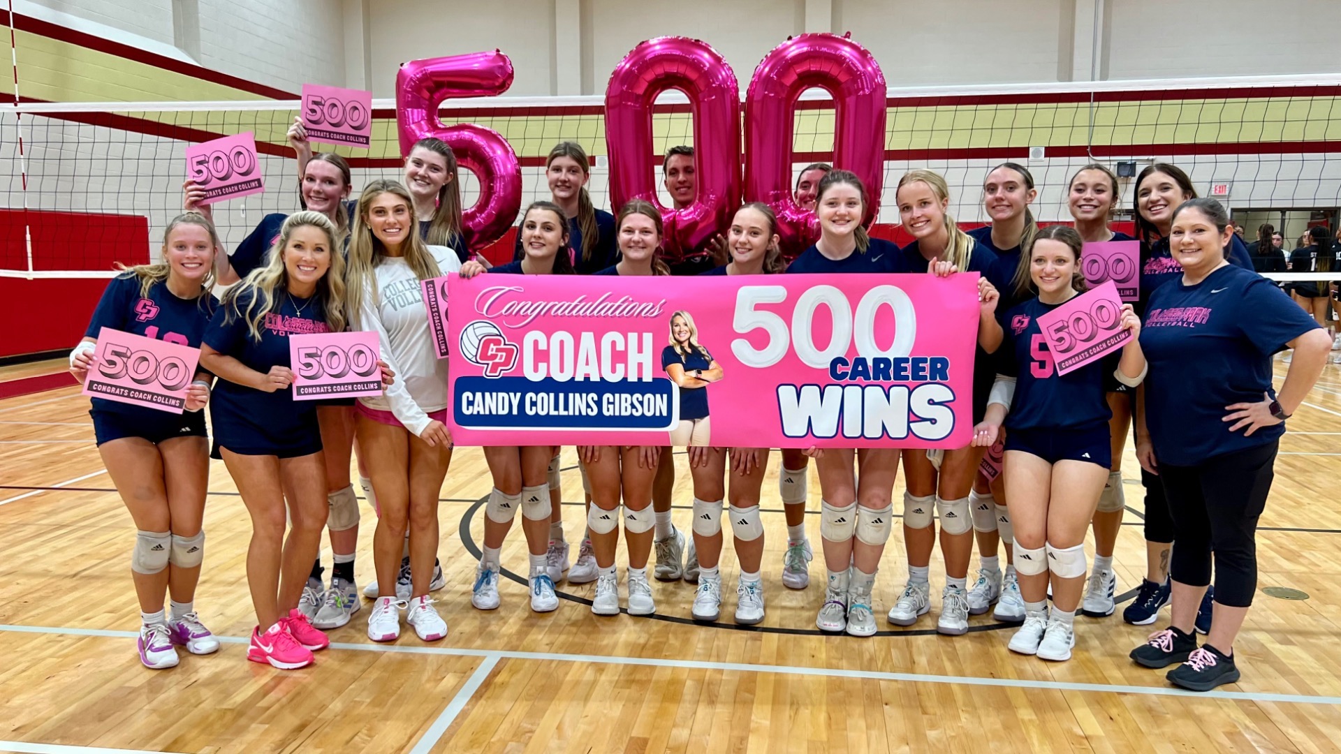 Slide 0 - Coach Gibson reaches 500th career win!