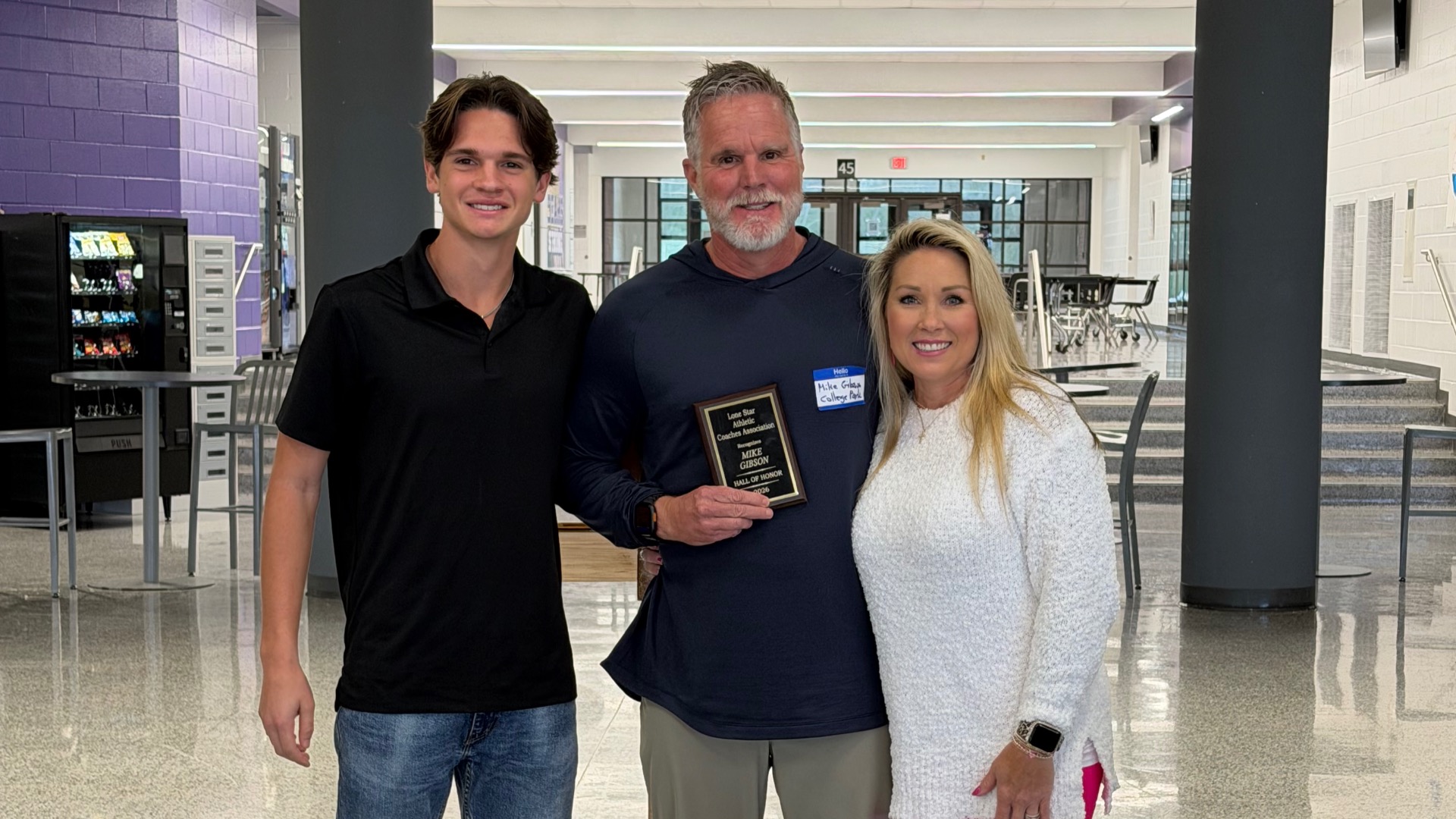 Slide 0 - Coach Mike Gibson inducted into The Lone Star Coaches Conference Hall of Honor