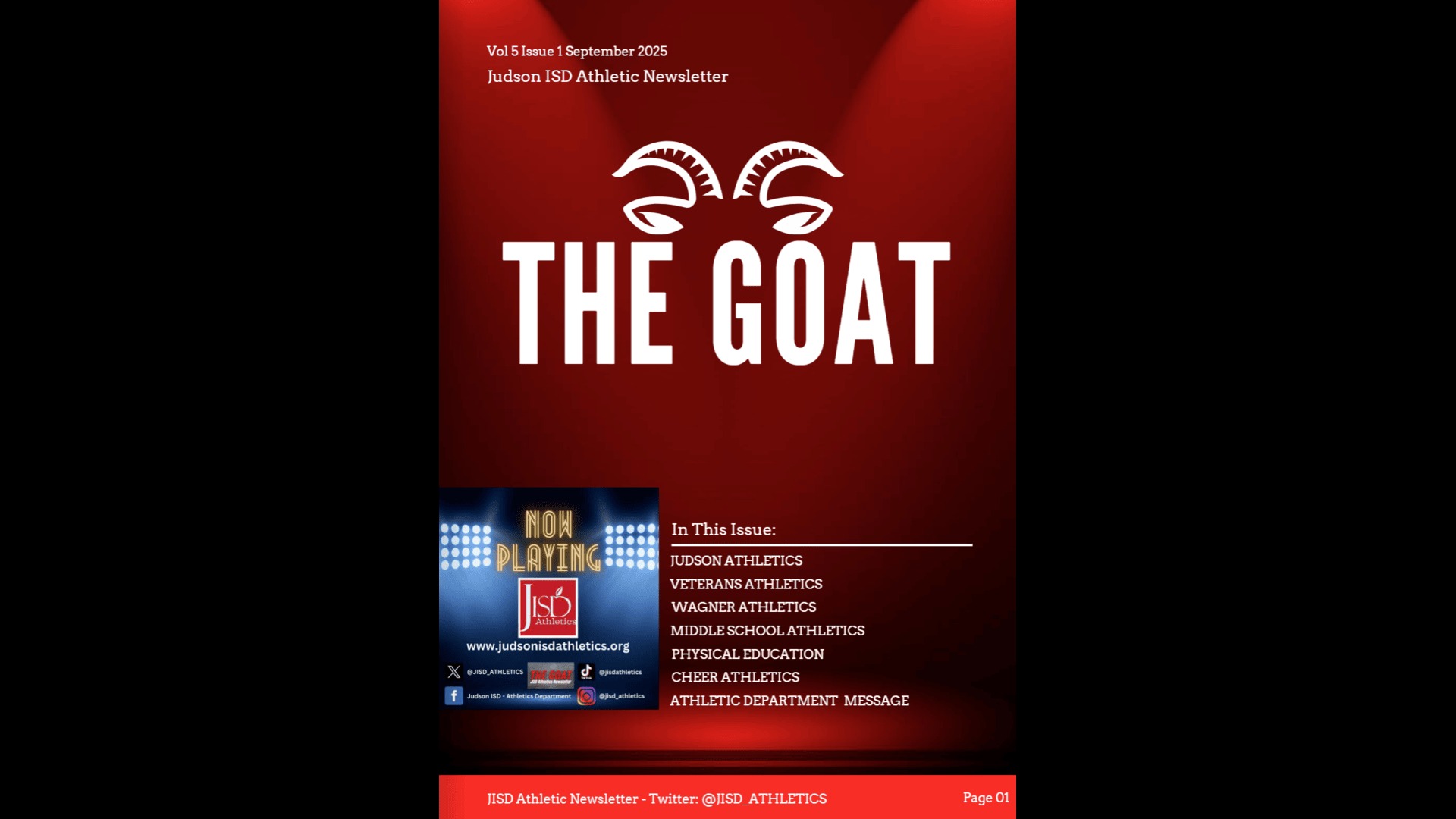 Slide 0 - It's Back! Check out this month's issue of The GOAT