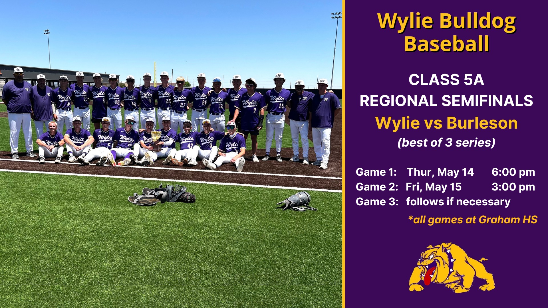 Wylie Baseball Playoff Information