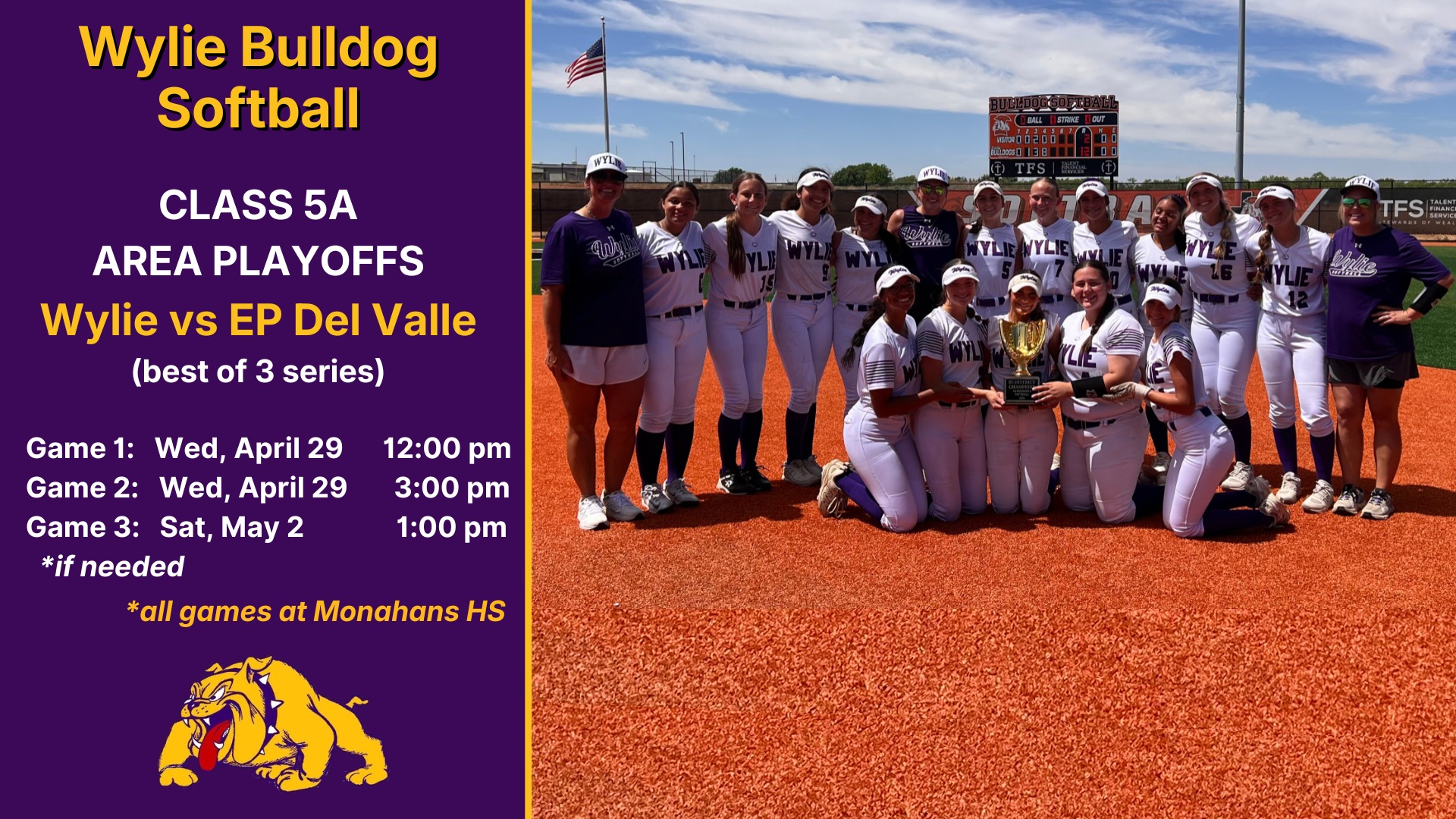 Wylie Softball Playoff Information