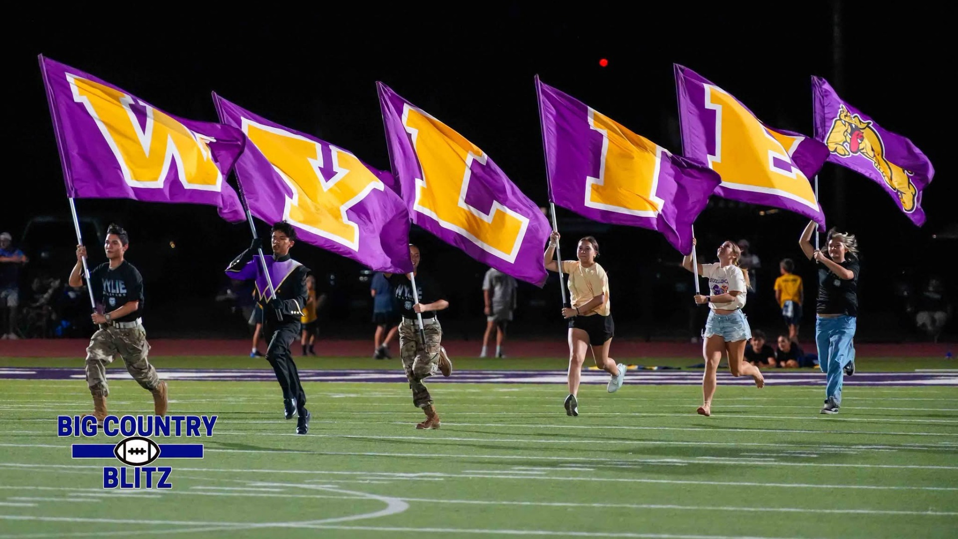 Running Flags at a Football Game