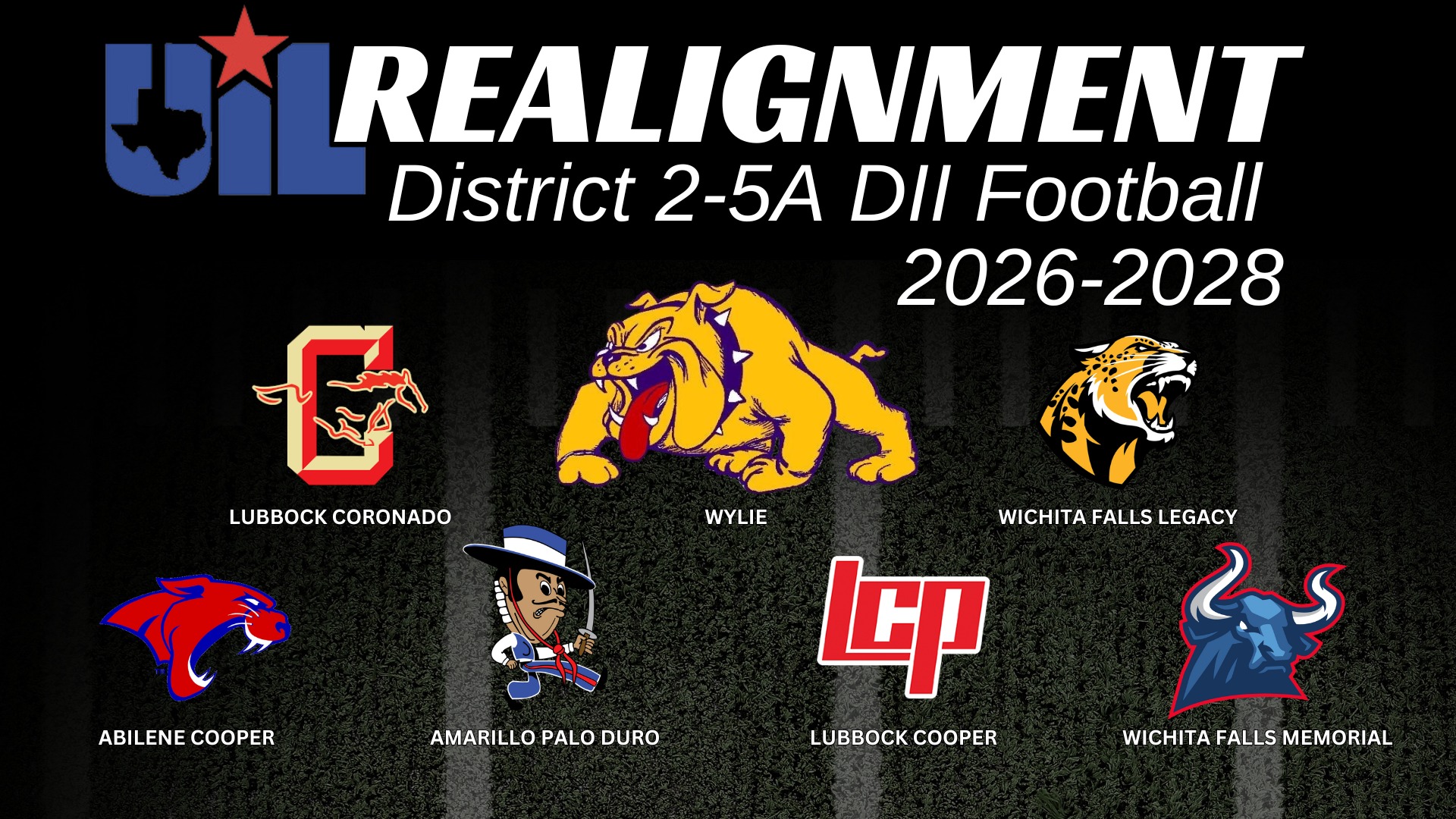 District 2-5A Division 2 Teams, 2026-2028