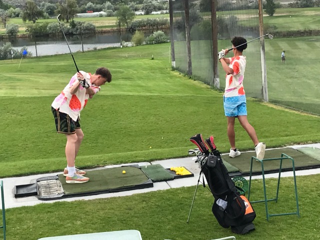 Warming up for 2023 District Golf