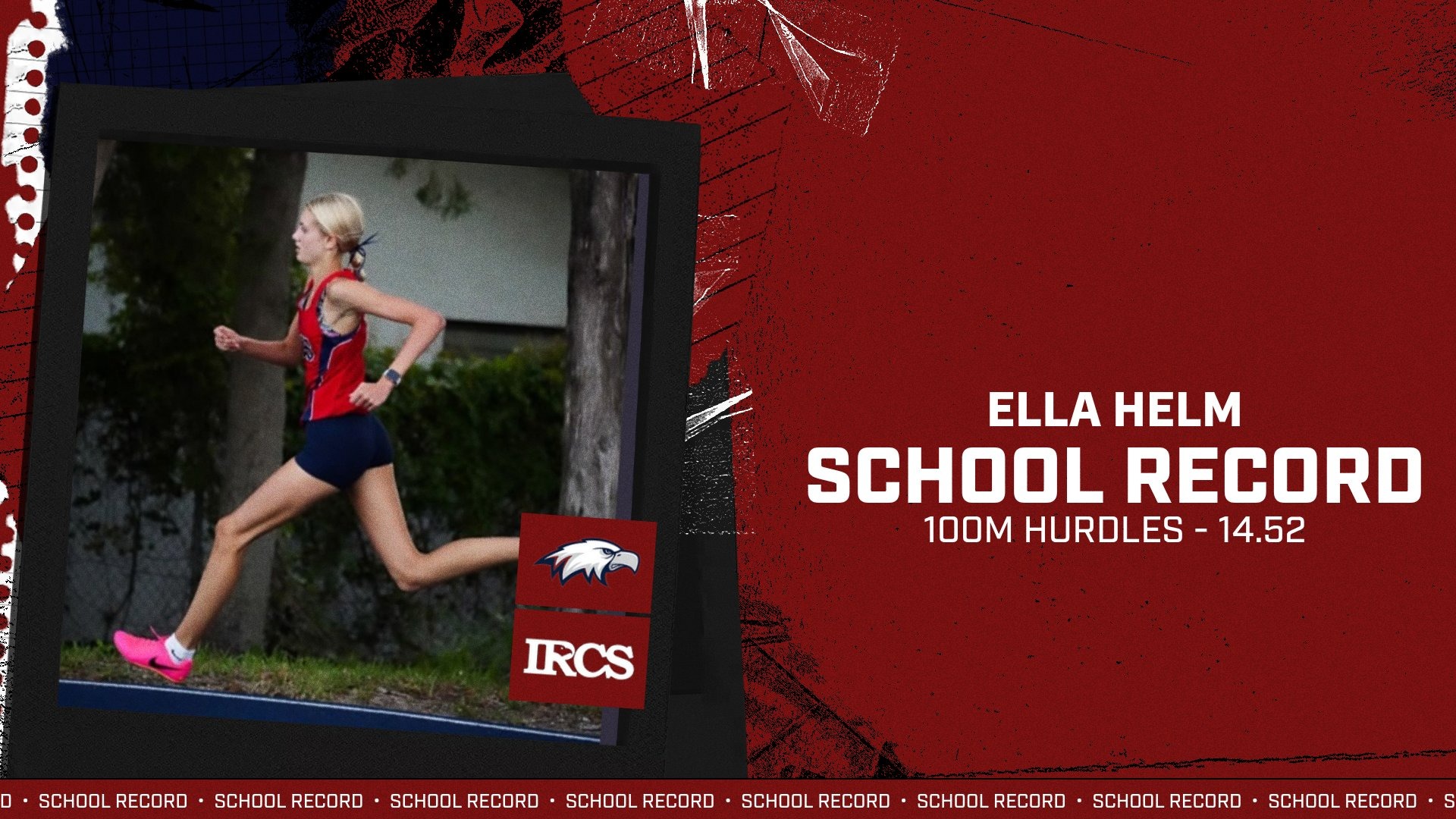 Slide 1 - ELLA HELM BREAKS 100M HURDLES SCHOOL RECORD 