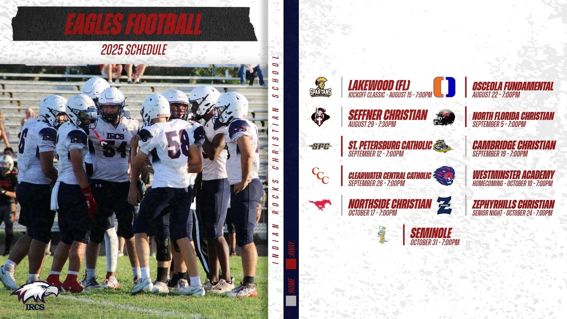Slide 1 - 2025 EAGLES FOOTBALL SCHEDULE 