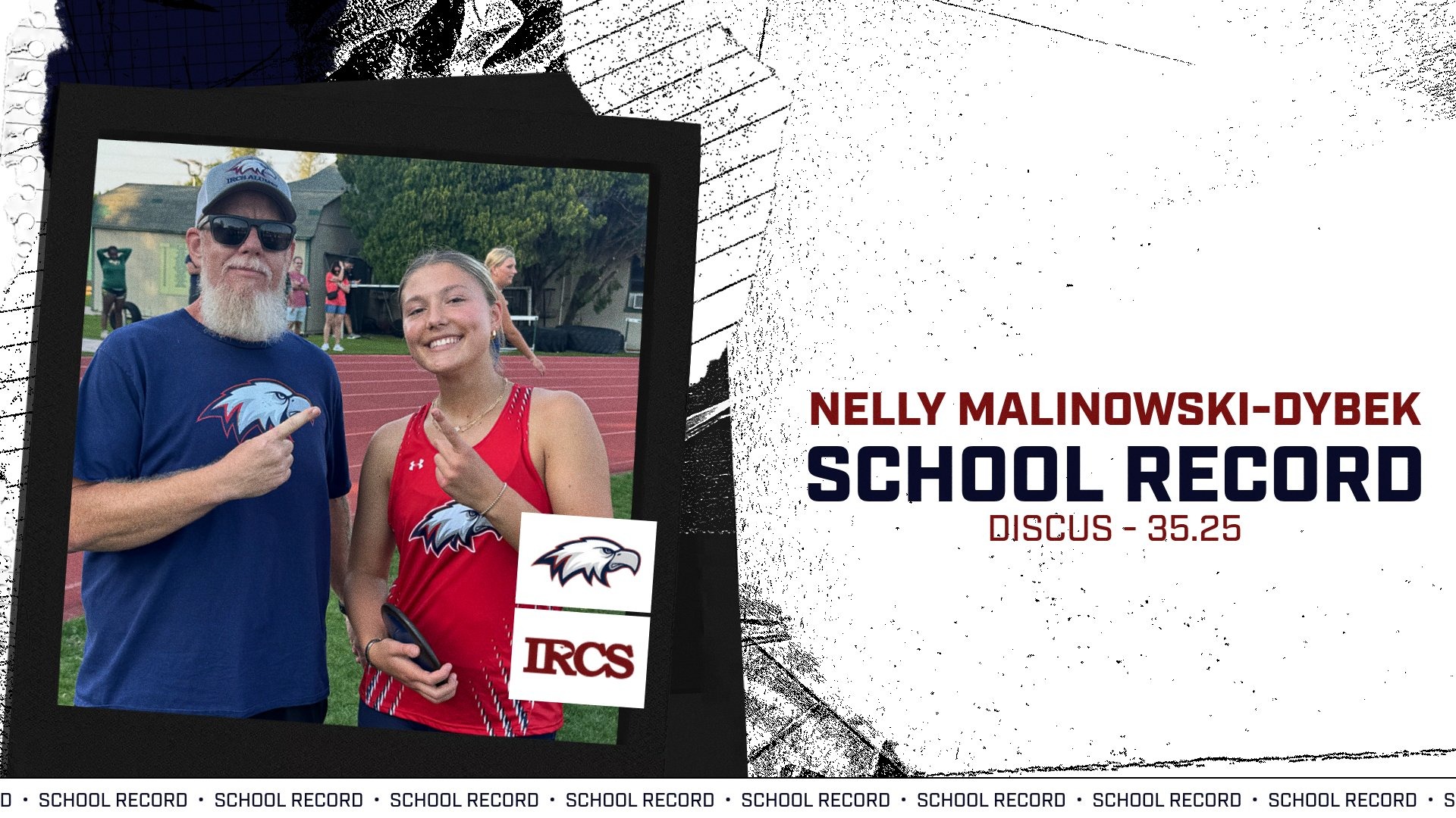 Slide 2 - NELLY MALINOWSKI-DYBEK BREAKS DISCUS SCHOOL RECORD