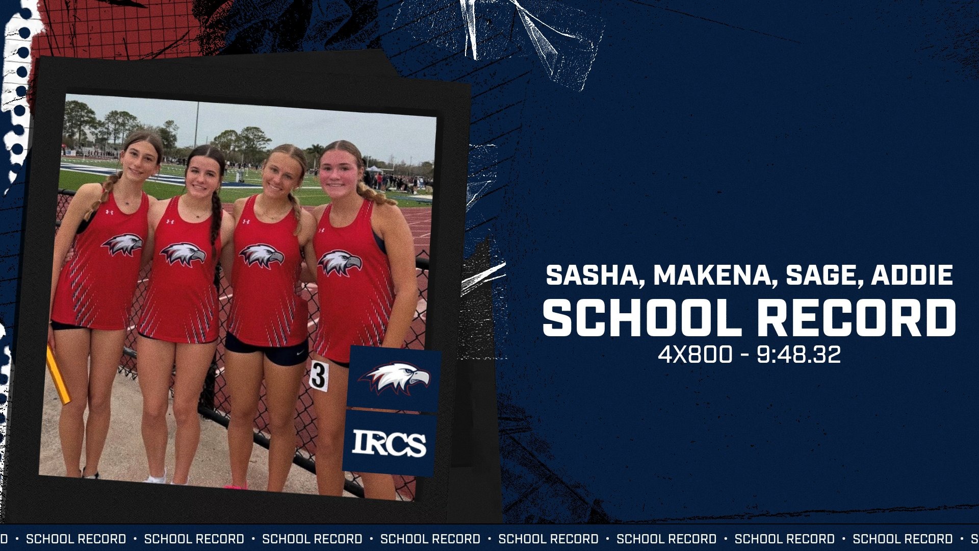 Slide 7 - SCHOOL RECORD IN THE 4X800