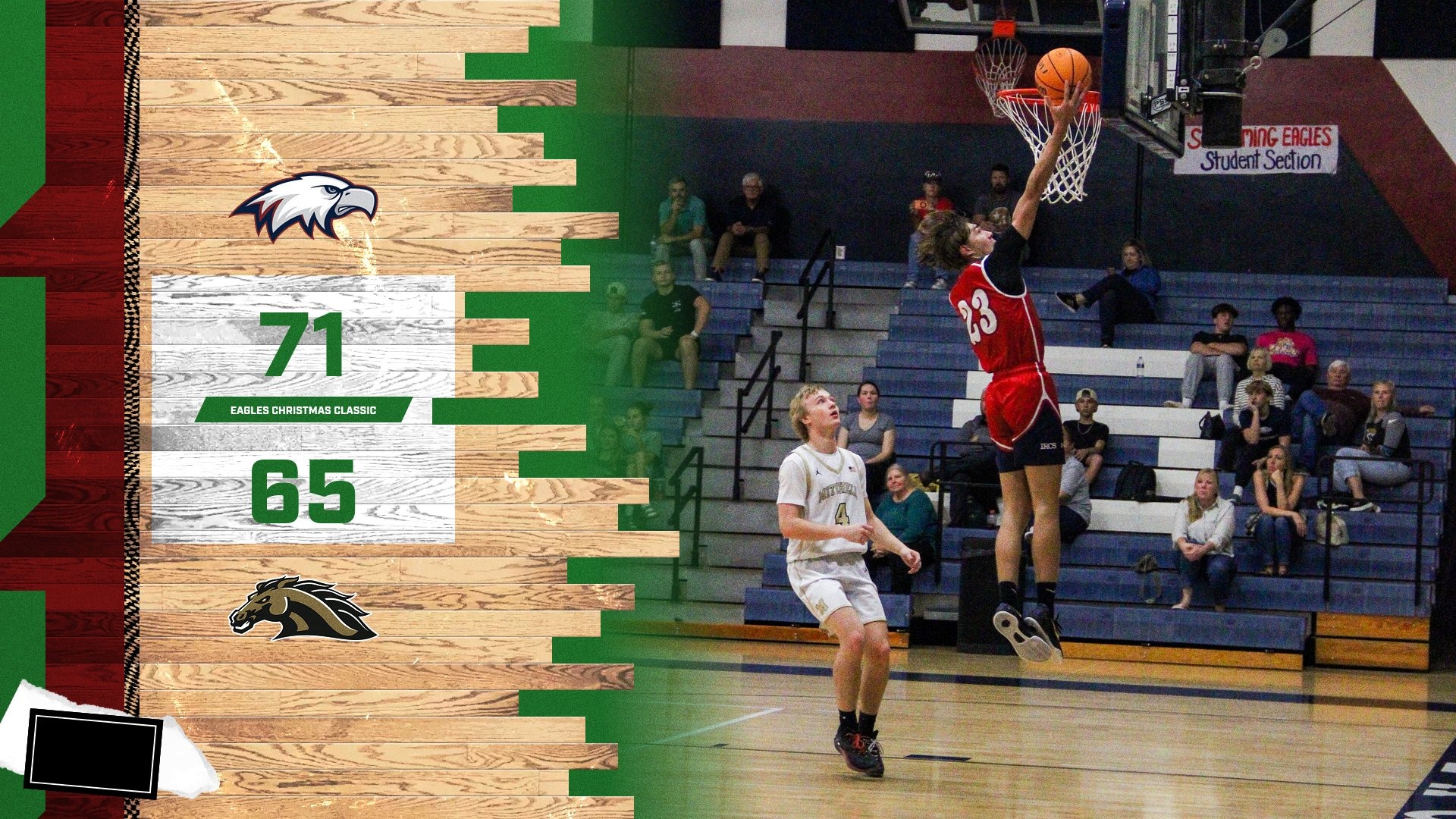 Slide 9 - EAGLES BOYS BASKETBALL WITH A HUGE WIN OVER MITCHELL HS