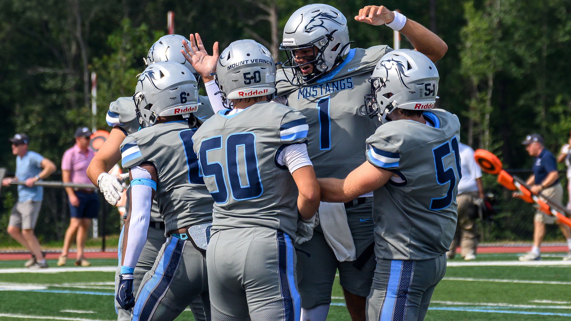 Slide 2 - VARSITY FOOTBALL OUTLASTS WHITEFIELD ACADEMY IN OVERTIME, 34-28