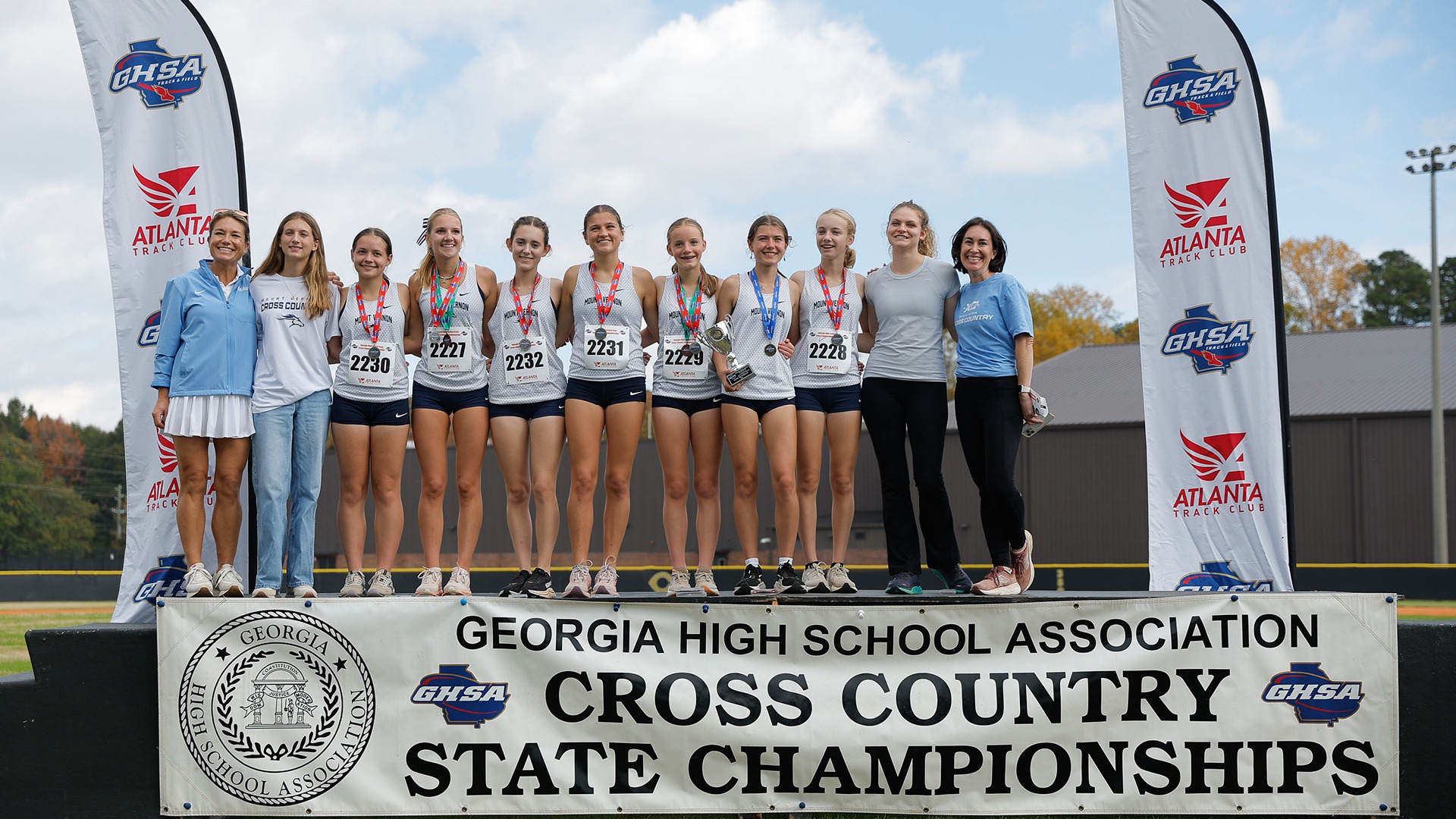 Slide 3 - VARSITY GIRLS CROSS COUNTRY TAKES RUNNER-UP AT GHSA PRIVATE STATE MEET