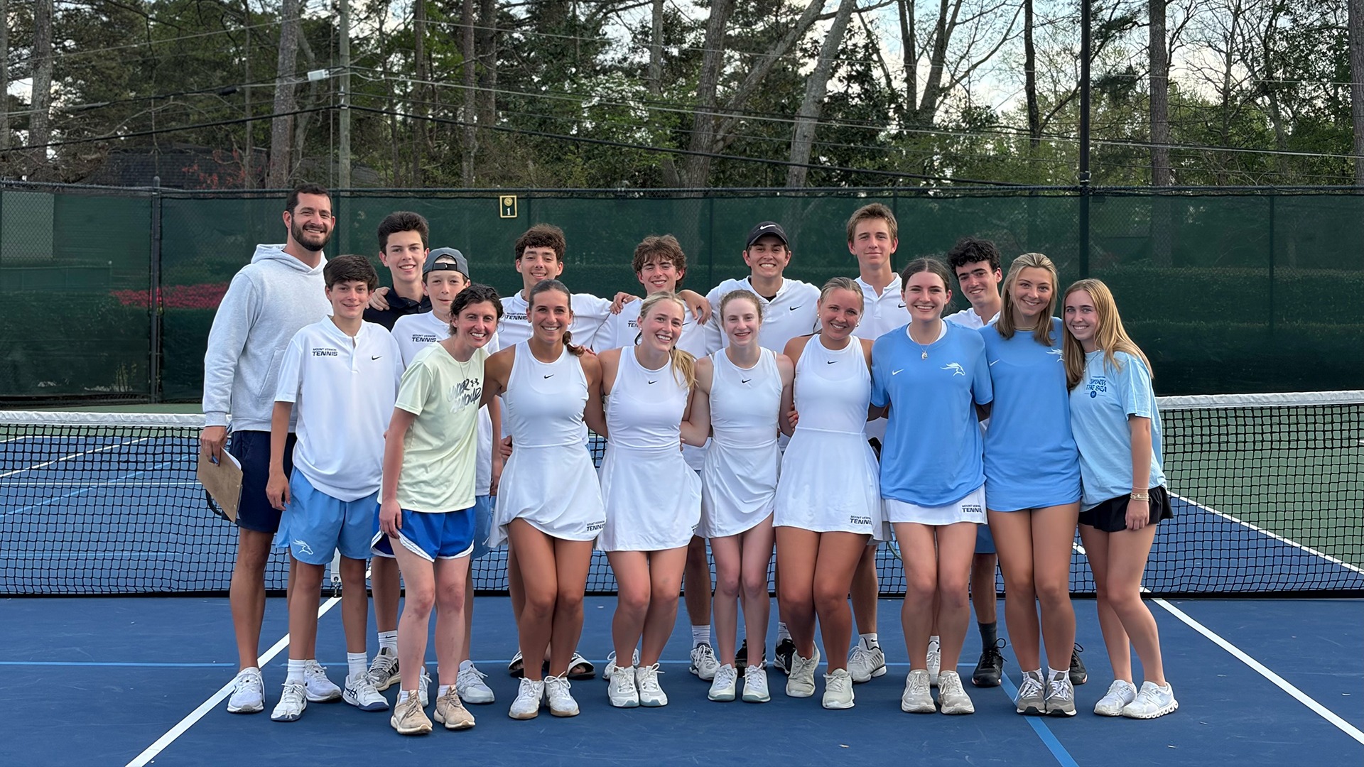 Slide 0 - VARSITY TENNIS EARNS VICTORIES OVER WHITEFIELD ACADEMY ON SENIOR NIGHT