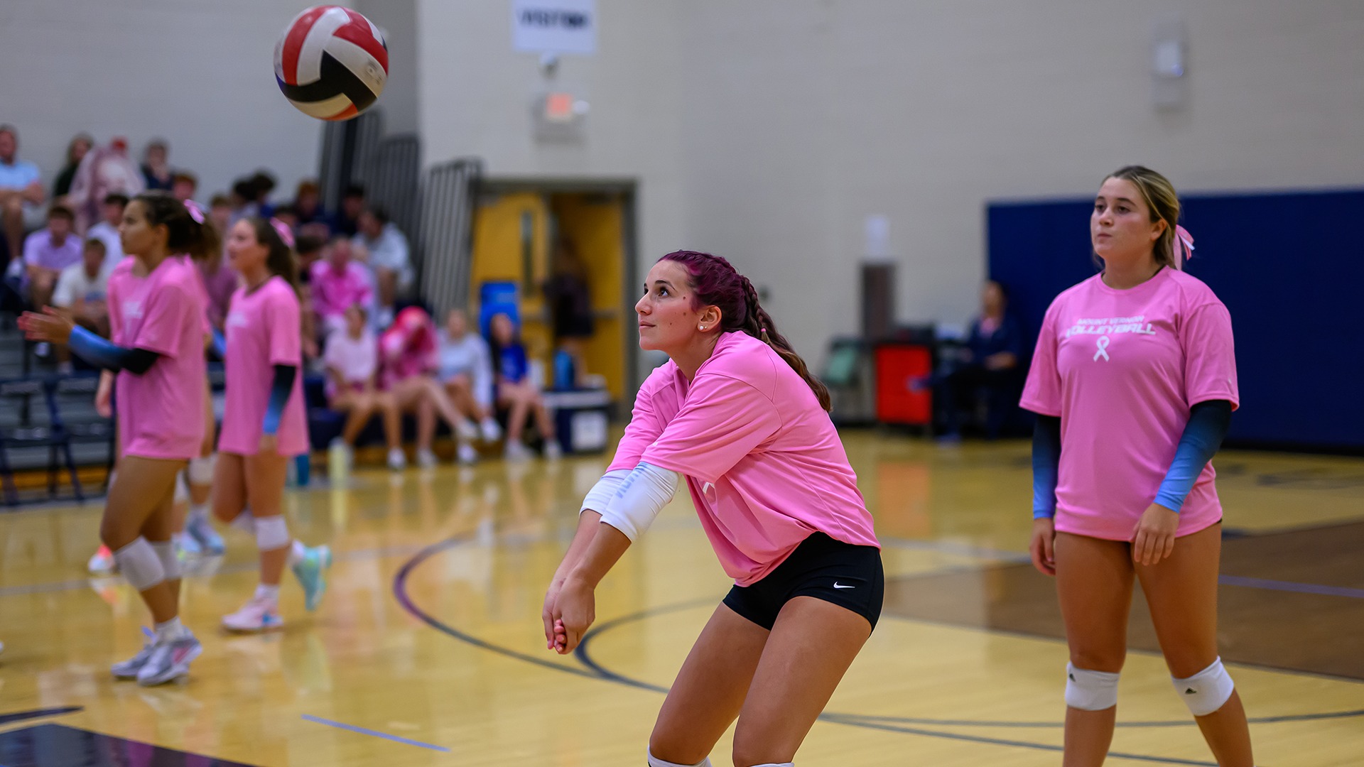 Slide 1 - VARSITY VOLLEYBALL SECURES WINS AGAINST PRINCE AVENUE, MILLER GROVE ON SENIOR NIGHT