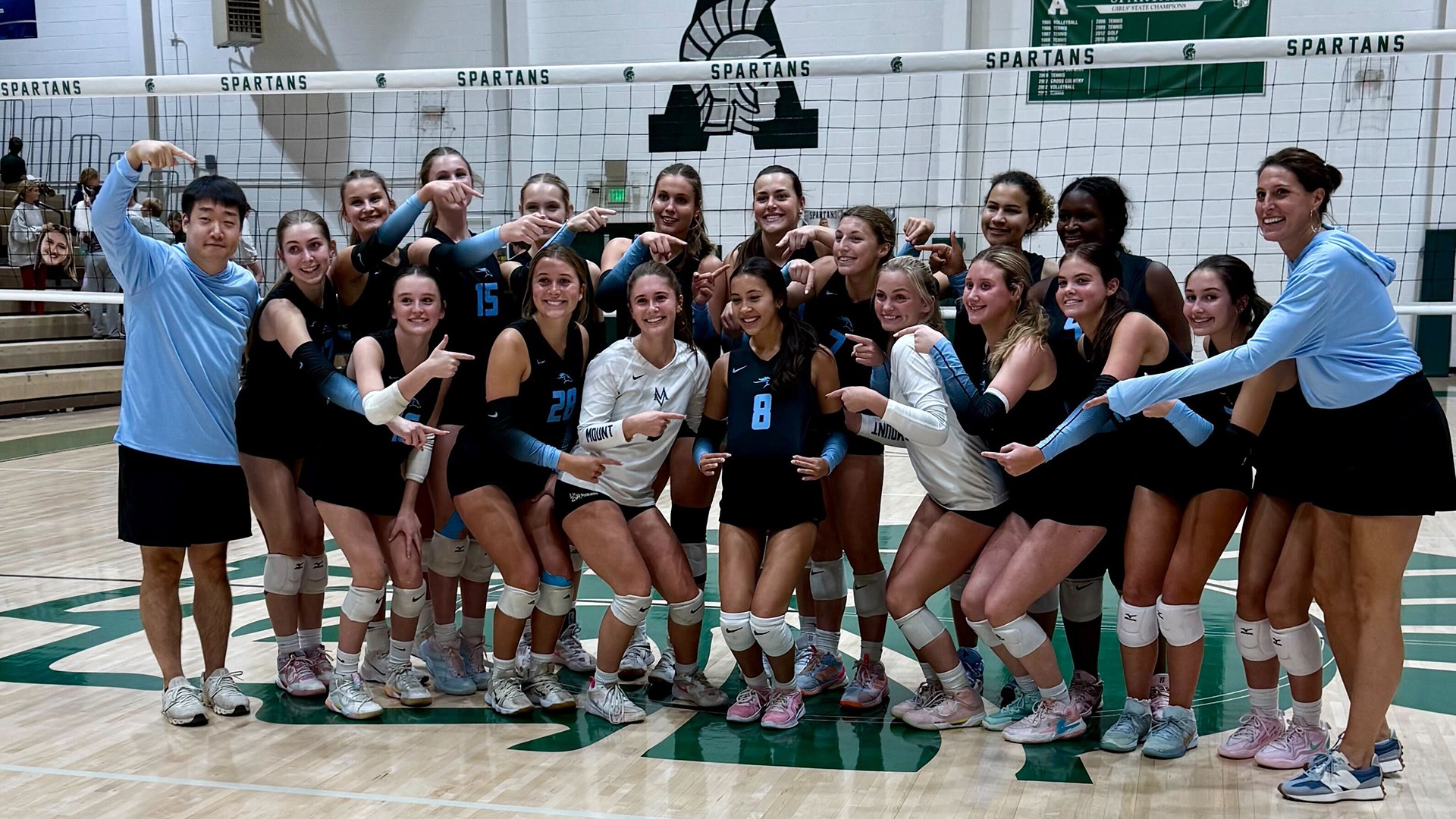 Slide 0 - VARSITY VOLLEYBALL ADVANCES TO ELITE 8 WITH 3-0 WIN AT ATHENS ACADEMY