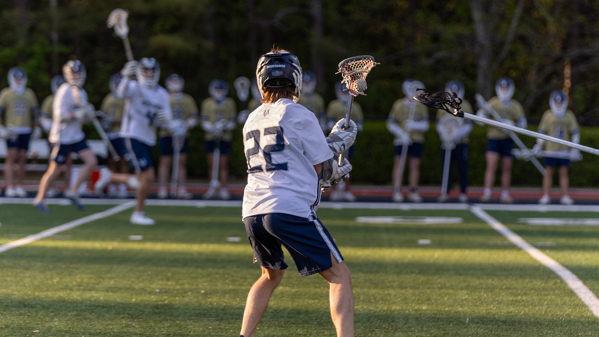 Slide 1 - VARSITY BOYS LACROSSE EDGES WOODWARD ACADEMY WAR EAGLES, 10-8