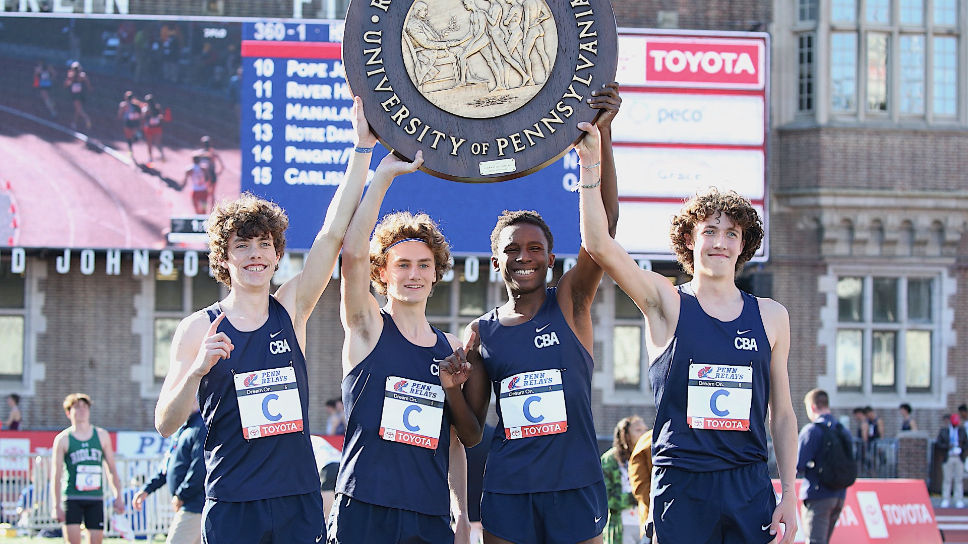 Slide 3 - DISTANCE MEDLEY RELAY SQUAD WINS CBA'S FOURTH PENN RELAYS TITLE