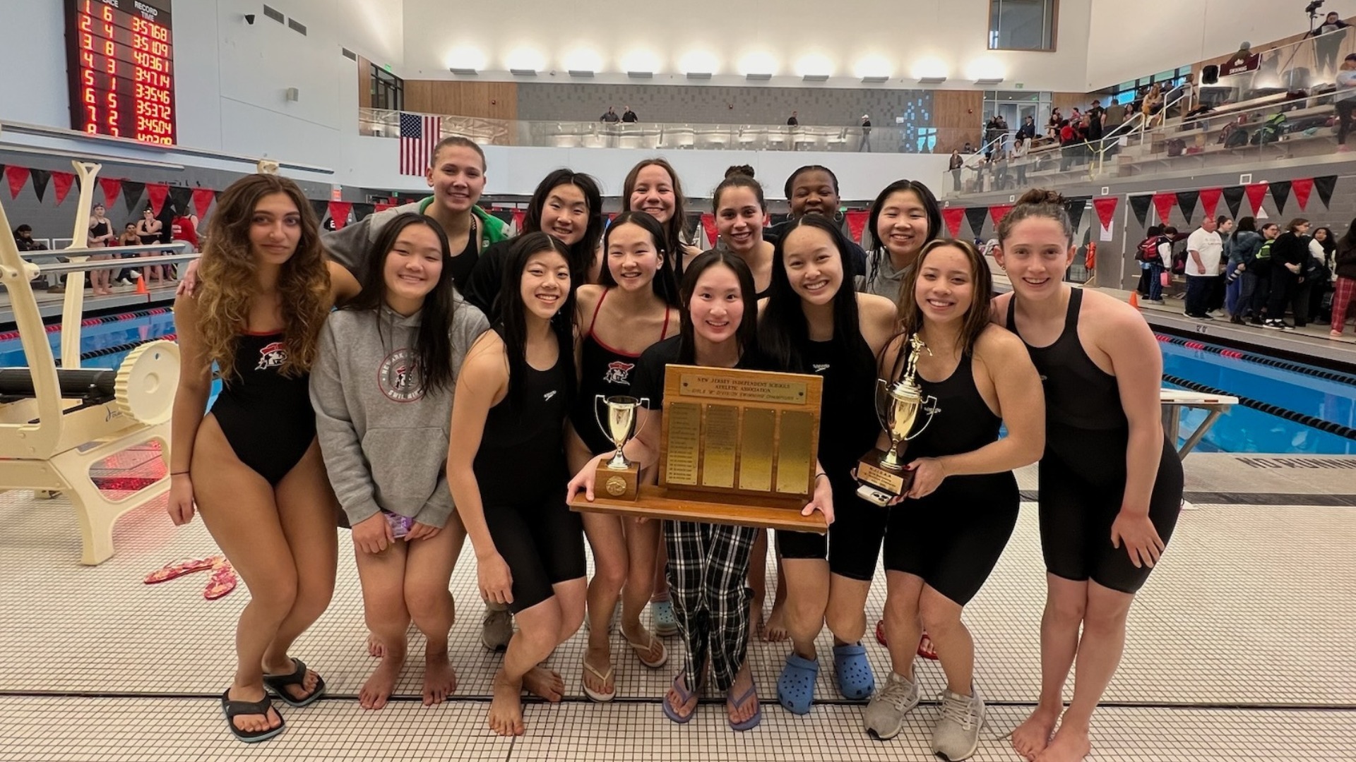 Newark AcademySlide 4 - Girls' Swimming Wins Second Consecutive Prep B Title