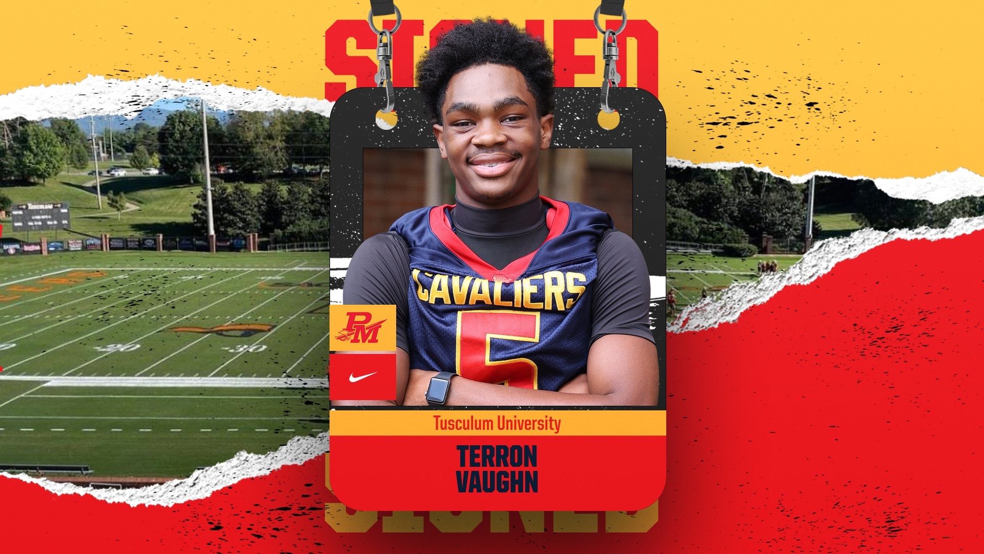 Slide 3 - Terron Vaughn signs to play at Tusculum University