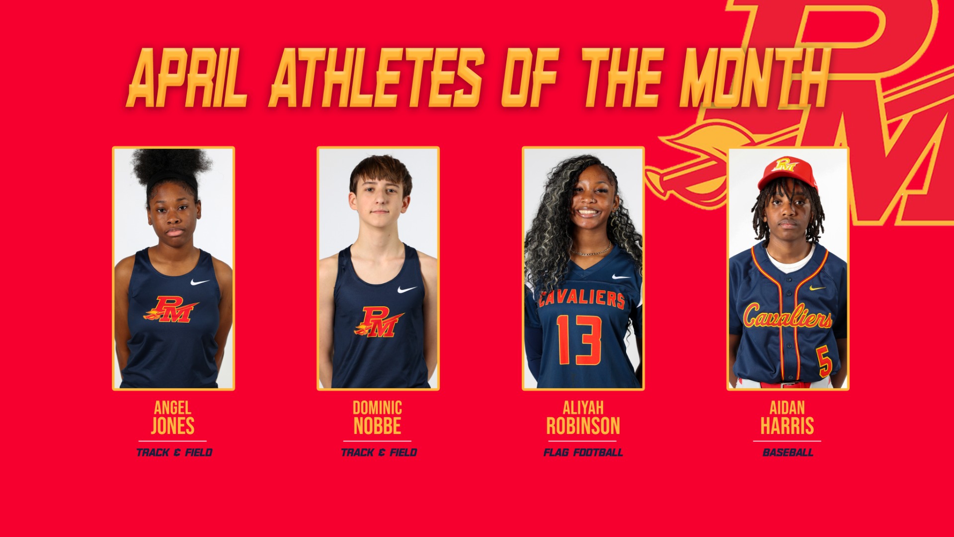Slide 0 - APRIL ATHLETES OF THE MONTH