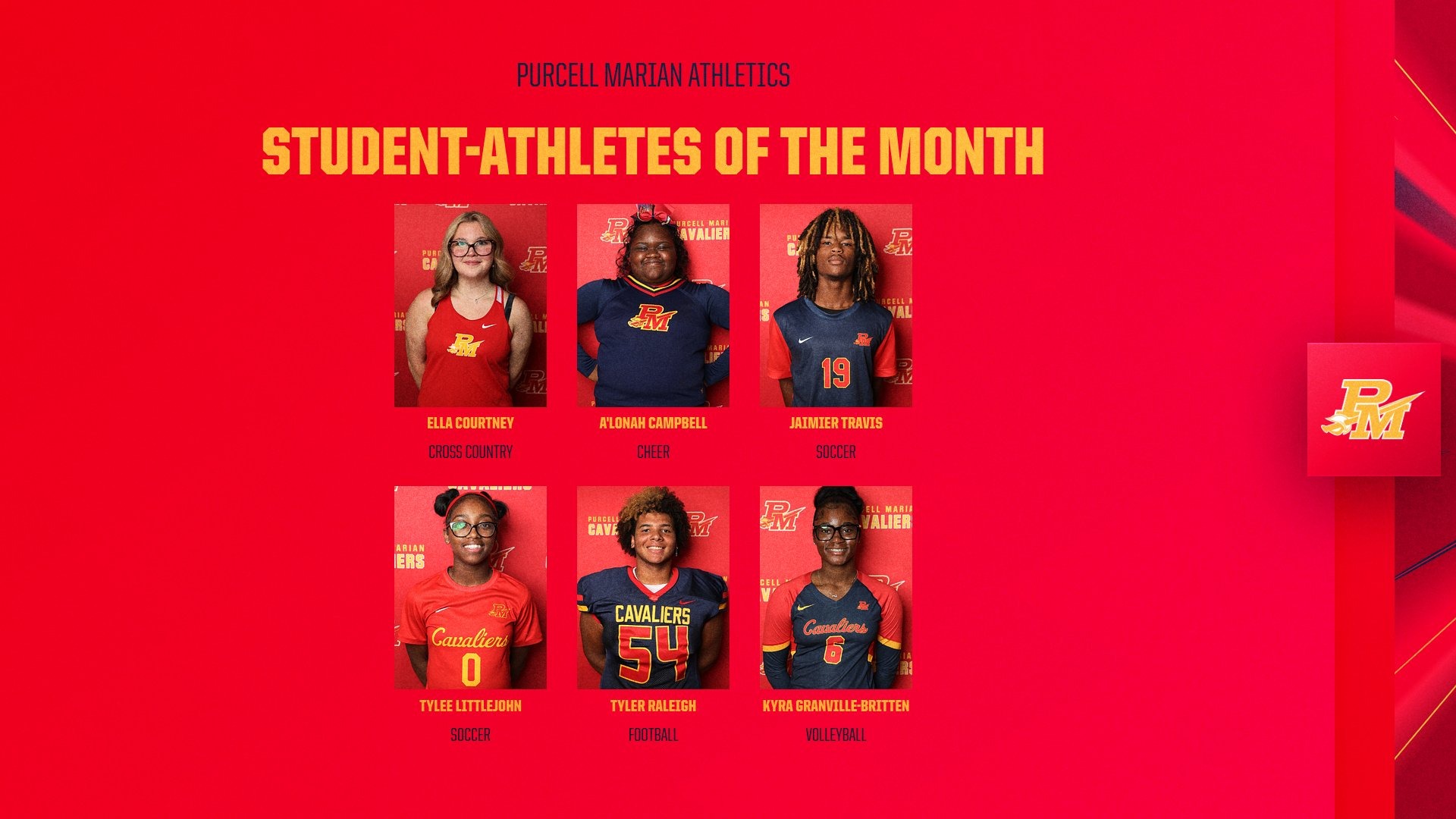 Slide 1 - September Student-Athletes of the Month