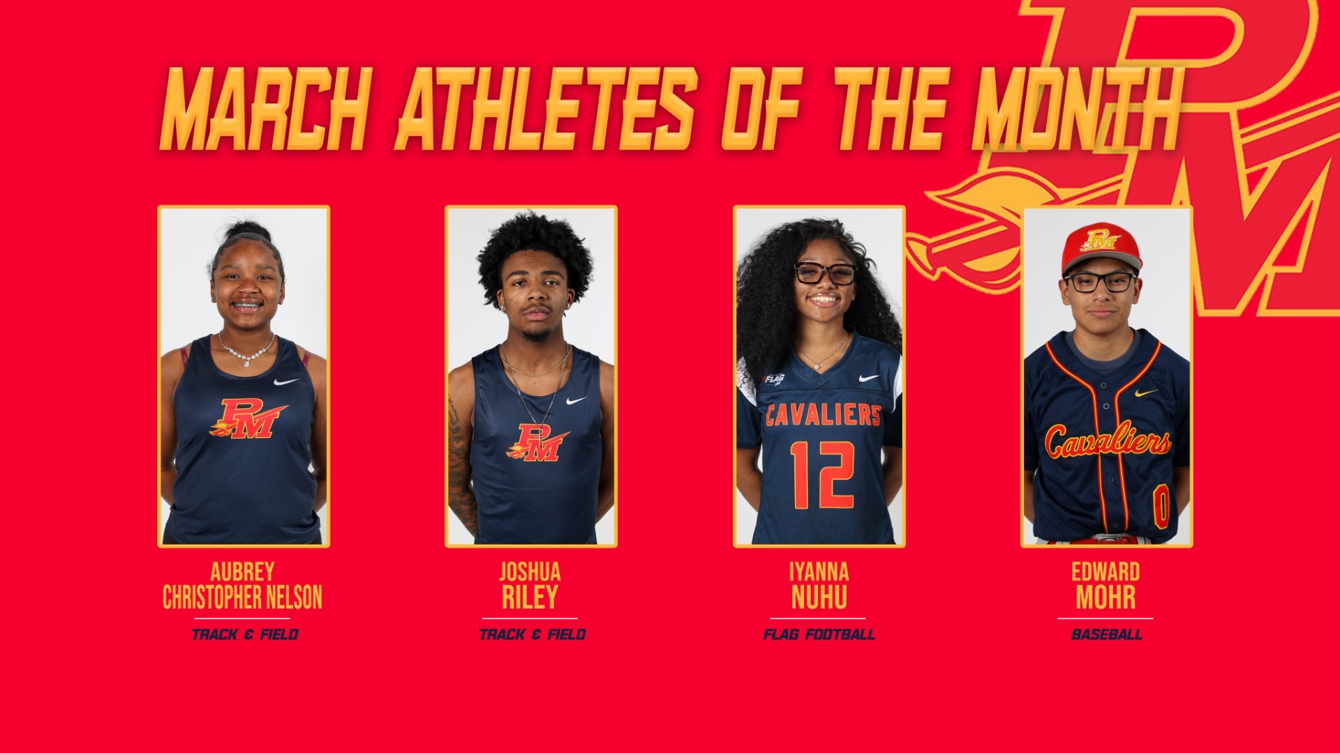 Slide 1 - March Student-Athletes of the Month