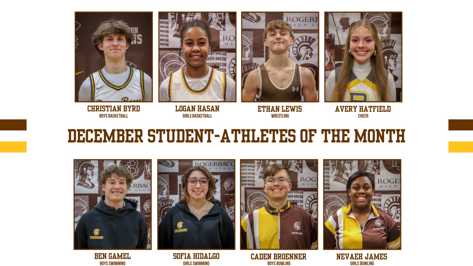 Slide 0 - 8 Spartans earn December Student-Athletes of the Month honors!