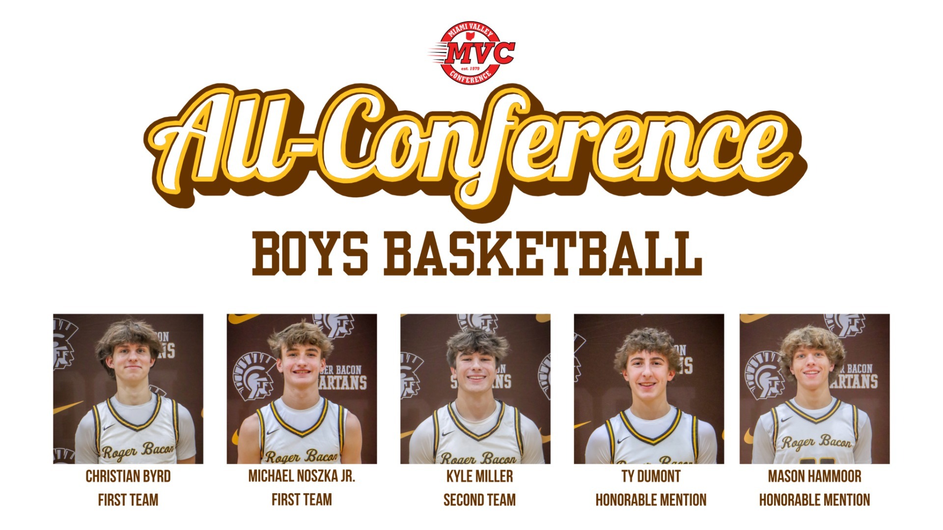 Slide 7 - Boys Basketball lands five on the MVC All-Conference list
