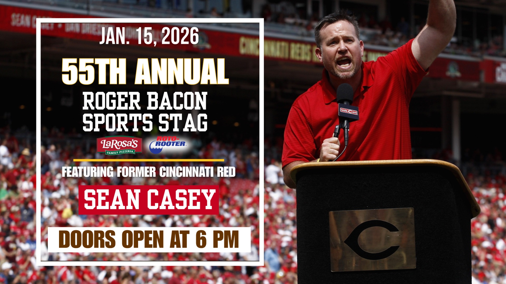 Slide 2 - Get your tickets for the 55th Annual Roger Bacon Sports Stag