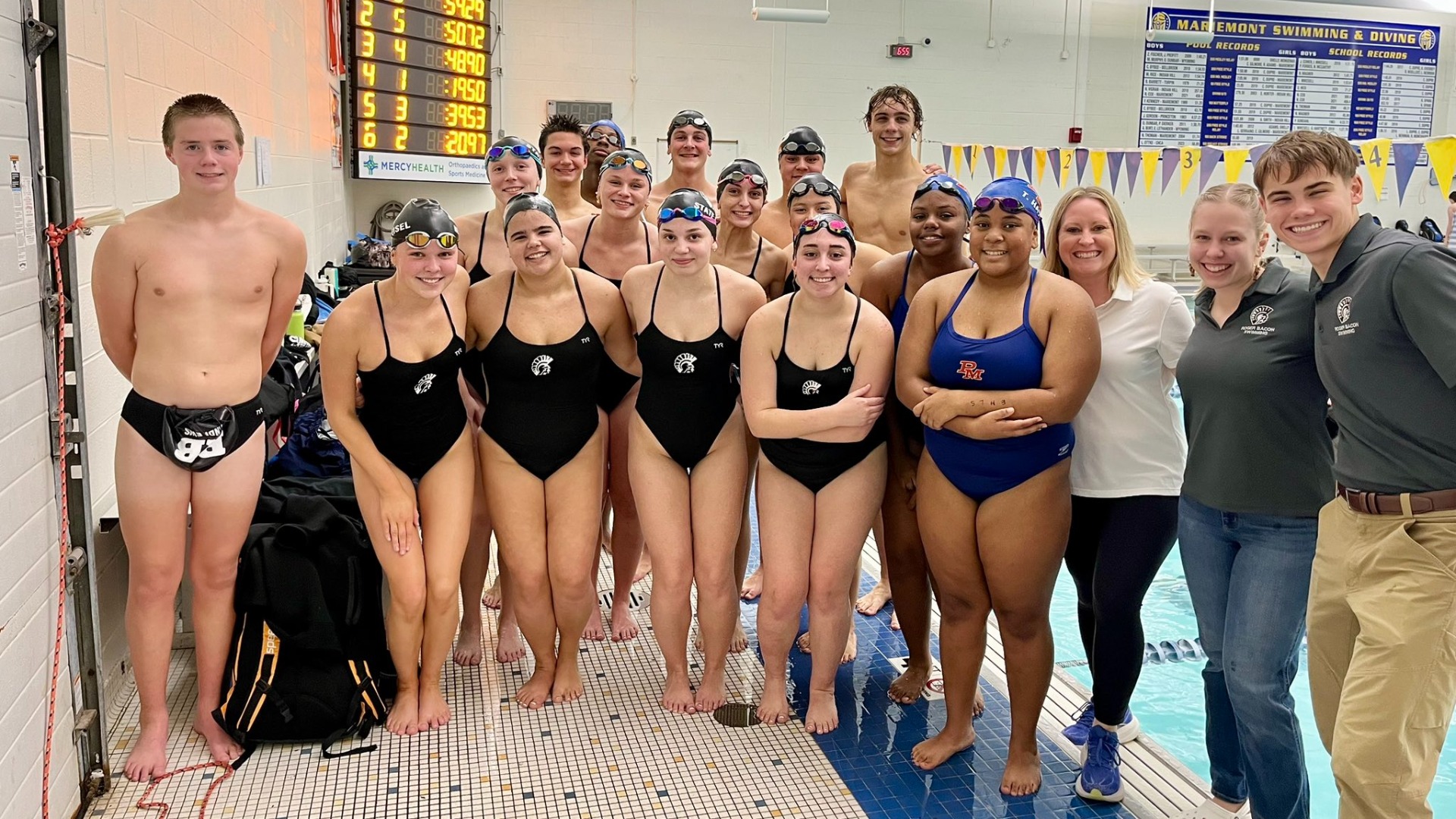 Slide 0 - Swim begins the season with wins over Purcell, St. Bernard-Elmwood Place, and Mariemont!