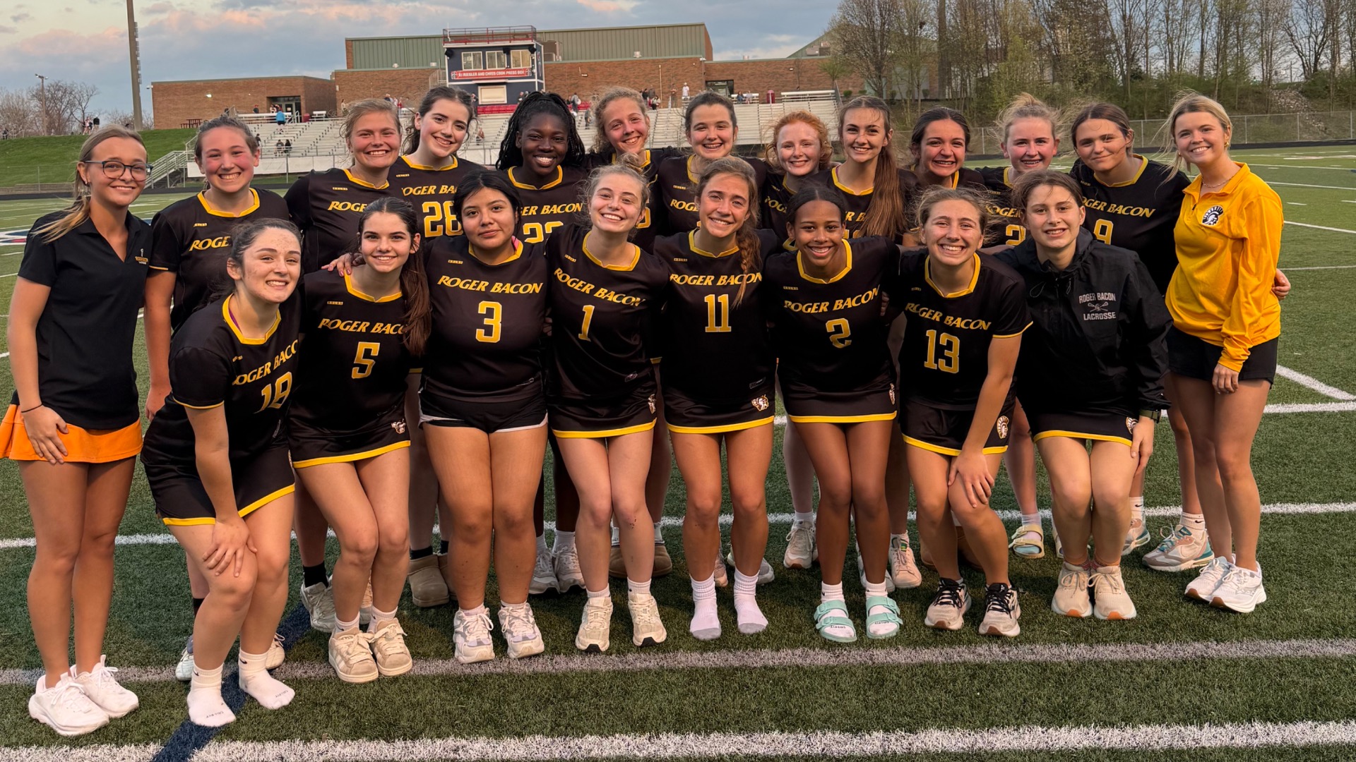 Slide 1 - Girls Lacrosse earns first win of the season!