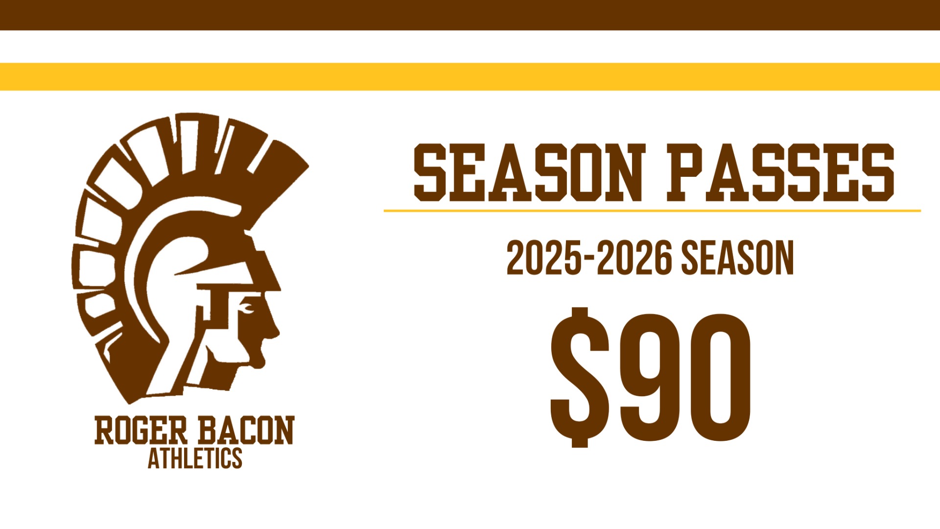 Slide 4 - Roger Bacon Athletics announces 2025-2026 season passes