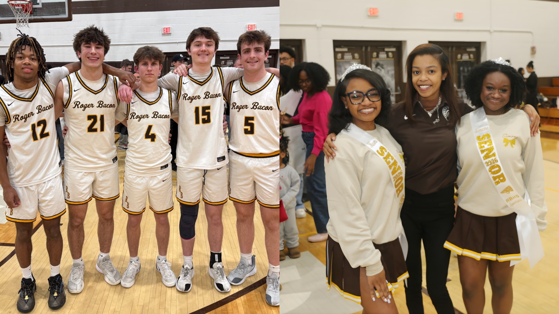 Slide 1 - Boys Basketball and Cheer celebrate Senior Night