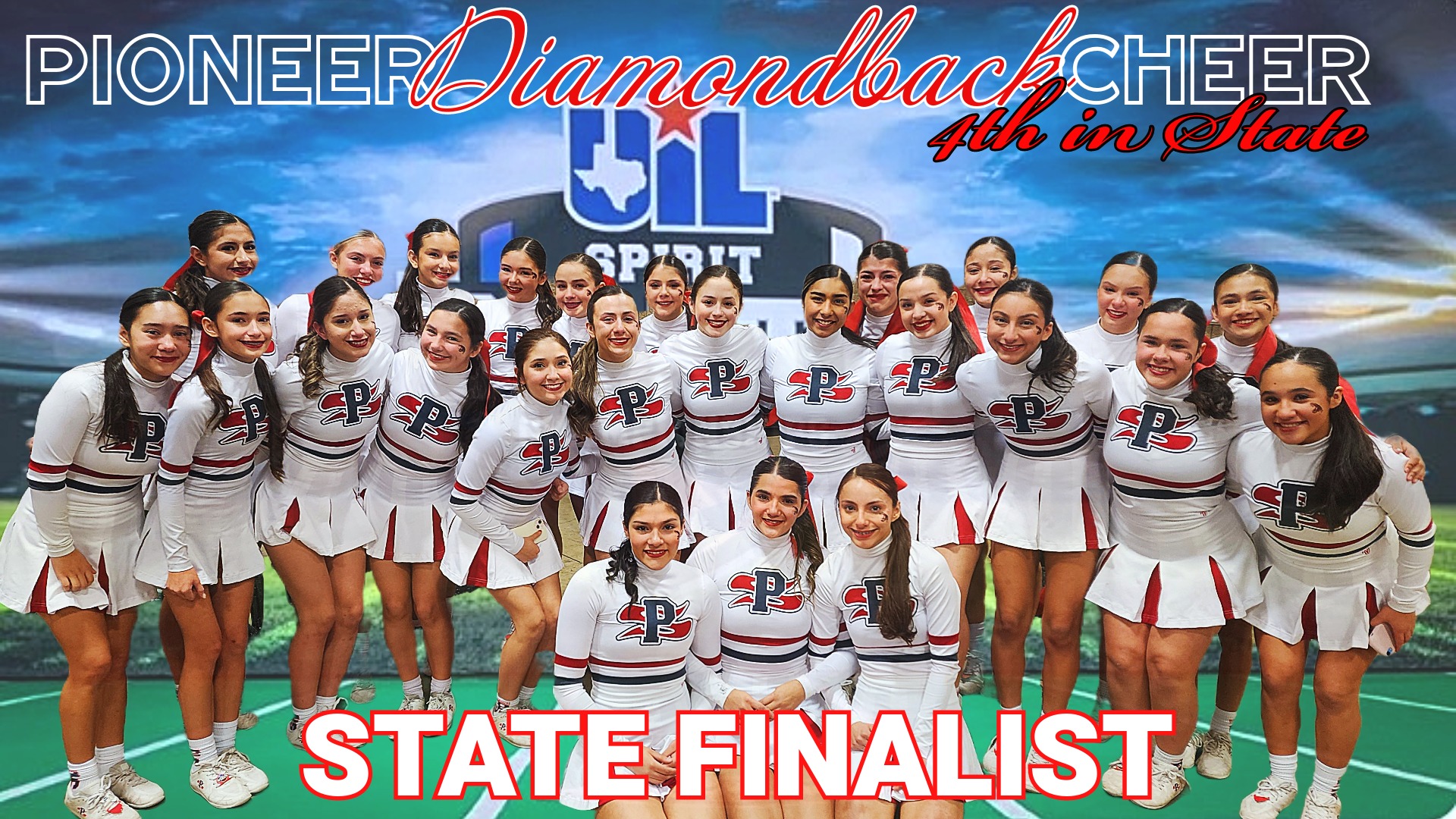 Slide 2 - Pioneer Diamondback Cheerleaders 4th in the State