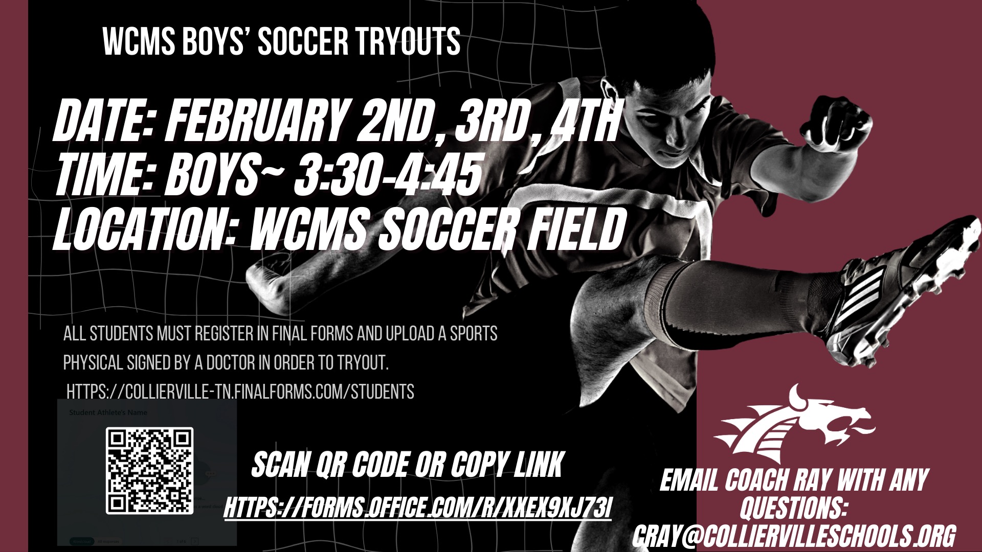 Slide 4 - Sign up for Boys soccer team NOW