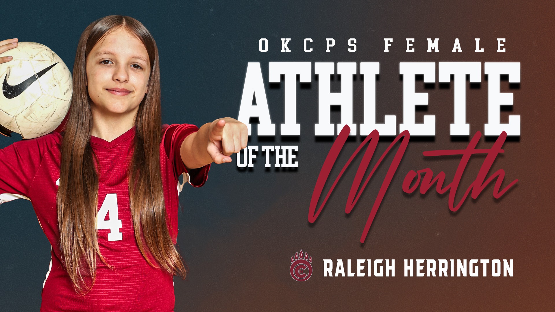Slide 0 - Raleigh Herrington Named OKCPS Middle School Female Athlete of the Month - September