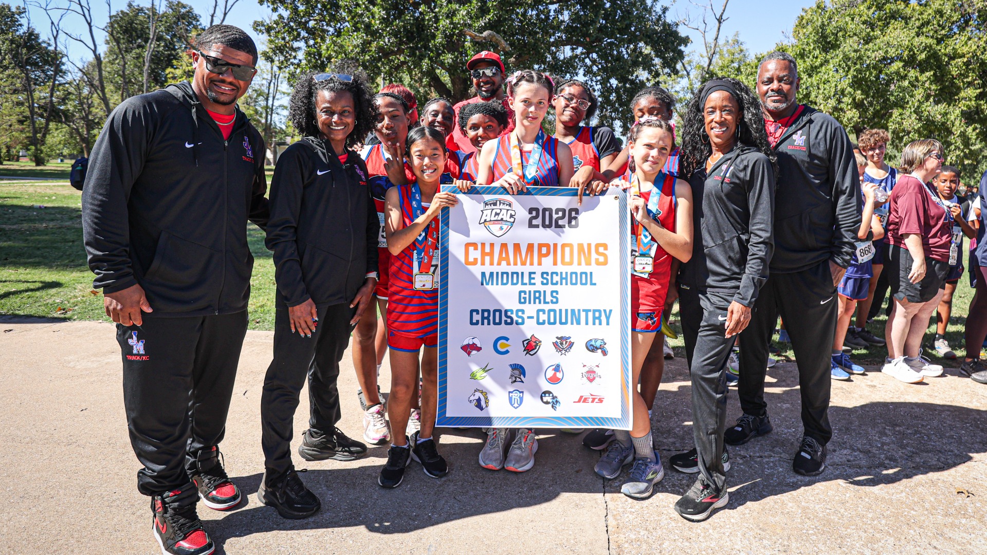 Slide 0 - Lady Bears Claim 2026 ACAC Middle School Girls Cross-Country Championship Banner