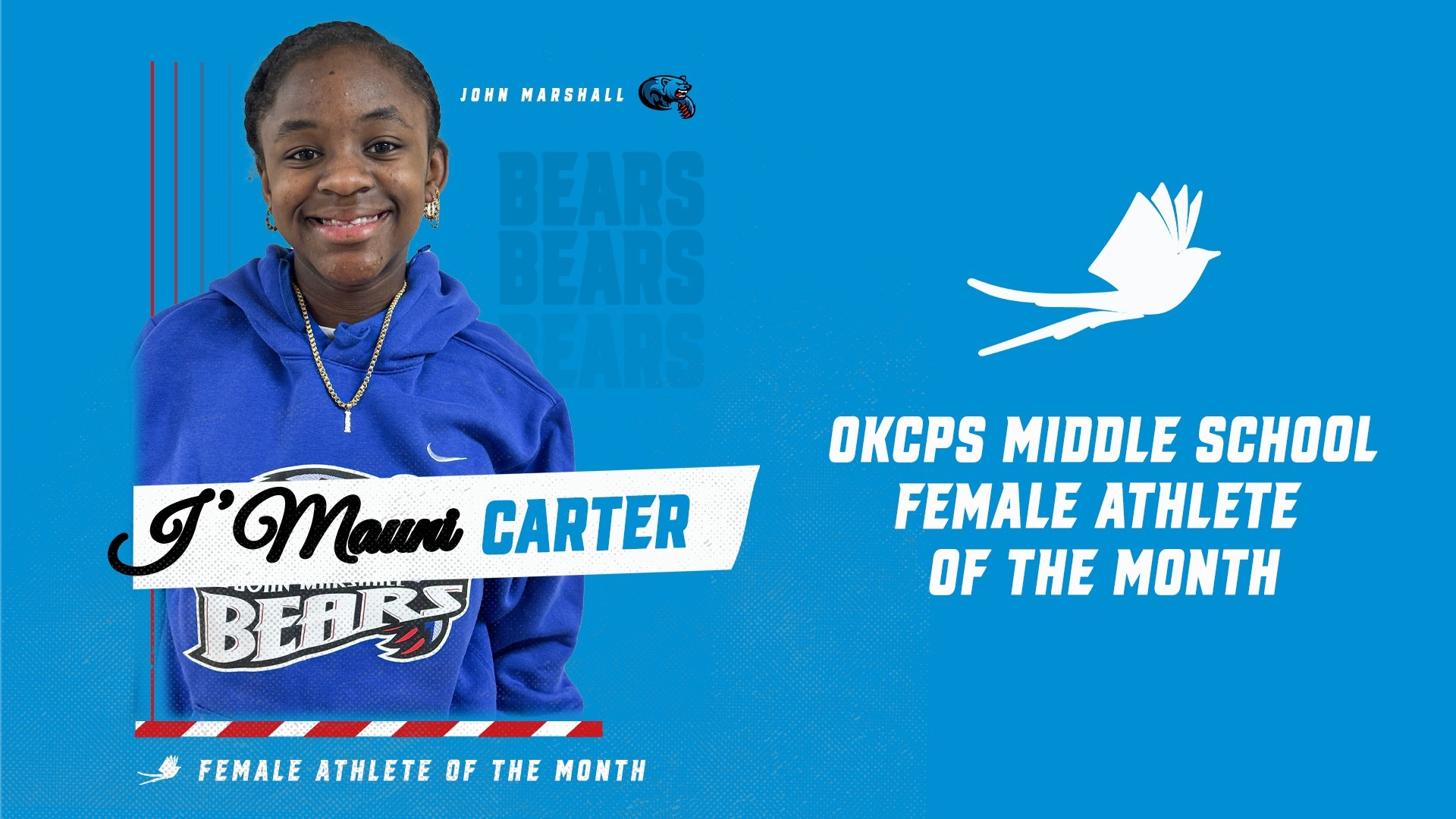 Slide 1 - I'Mauni Carter Named OKCPS Middle School December Athlete of the Month