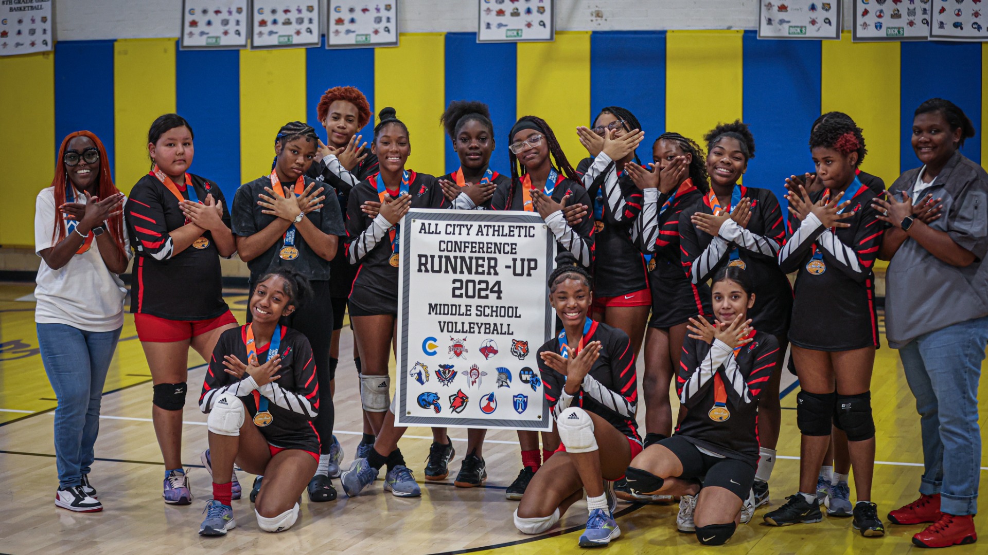 Slide 0 - Cardinals Earn 2024 ACAC Middle School Volleyball Runner-Up Banner