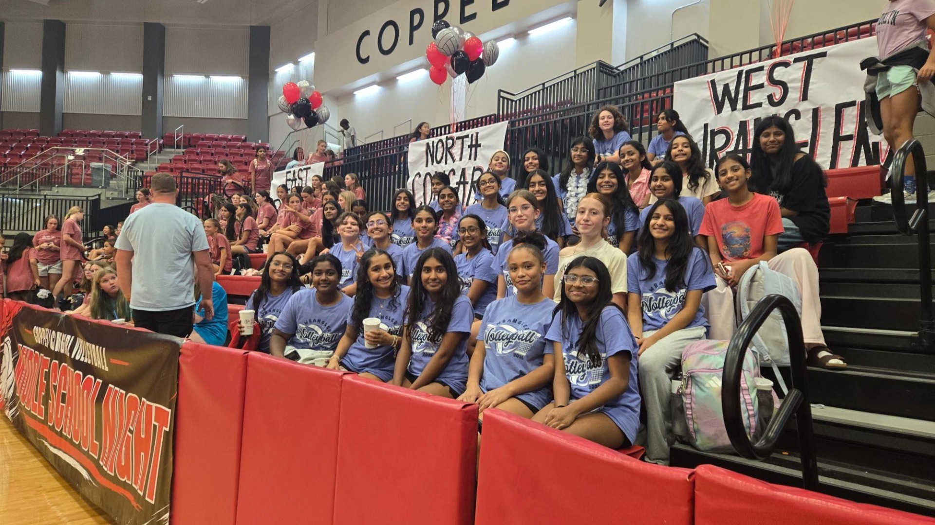 Slide 1 - Lady Wranglers Attend Middle School Night To Cheer On the Cowgirls!