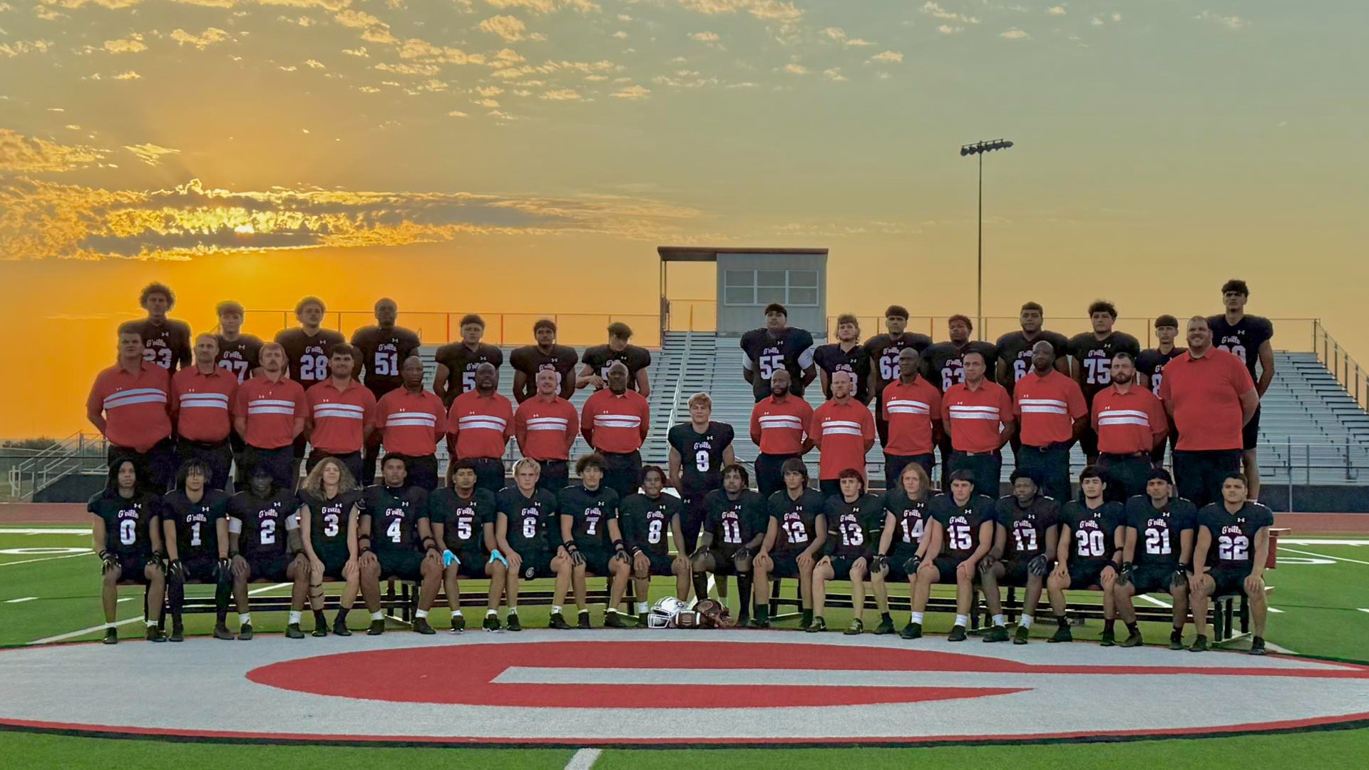 football team and coaches