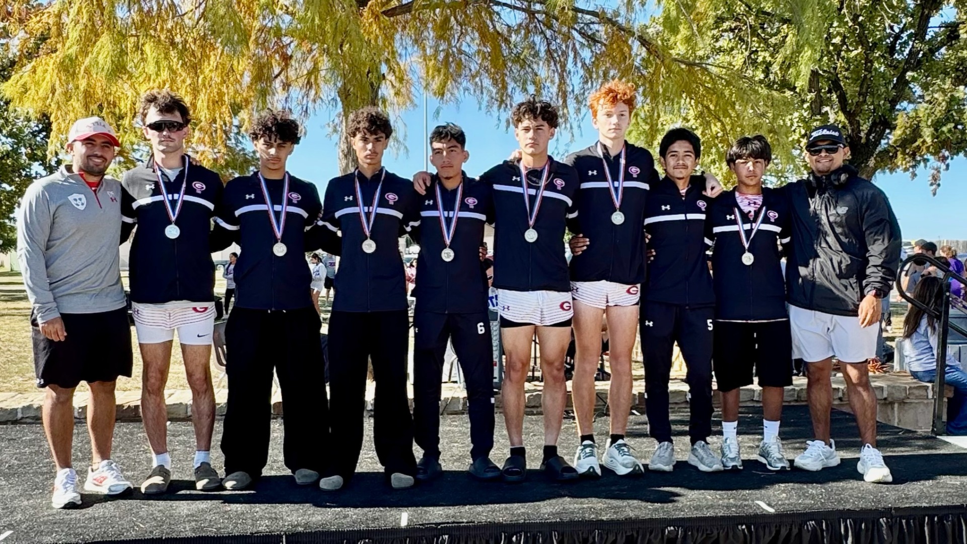 boys cross country team and coaches