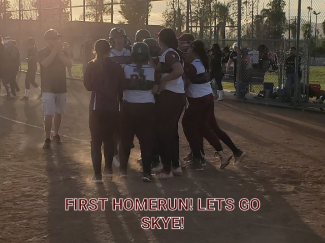 First Home Run of the season from Skye Johnson. March 2022